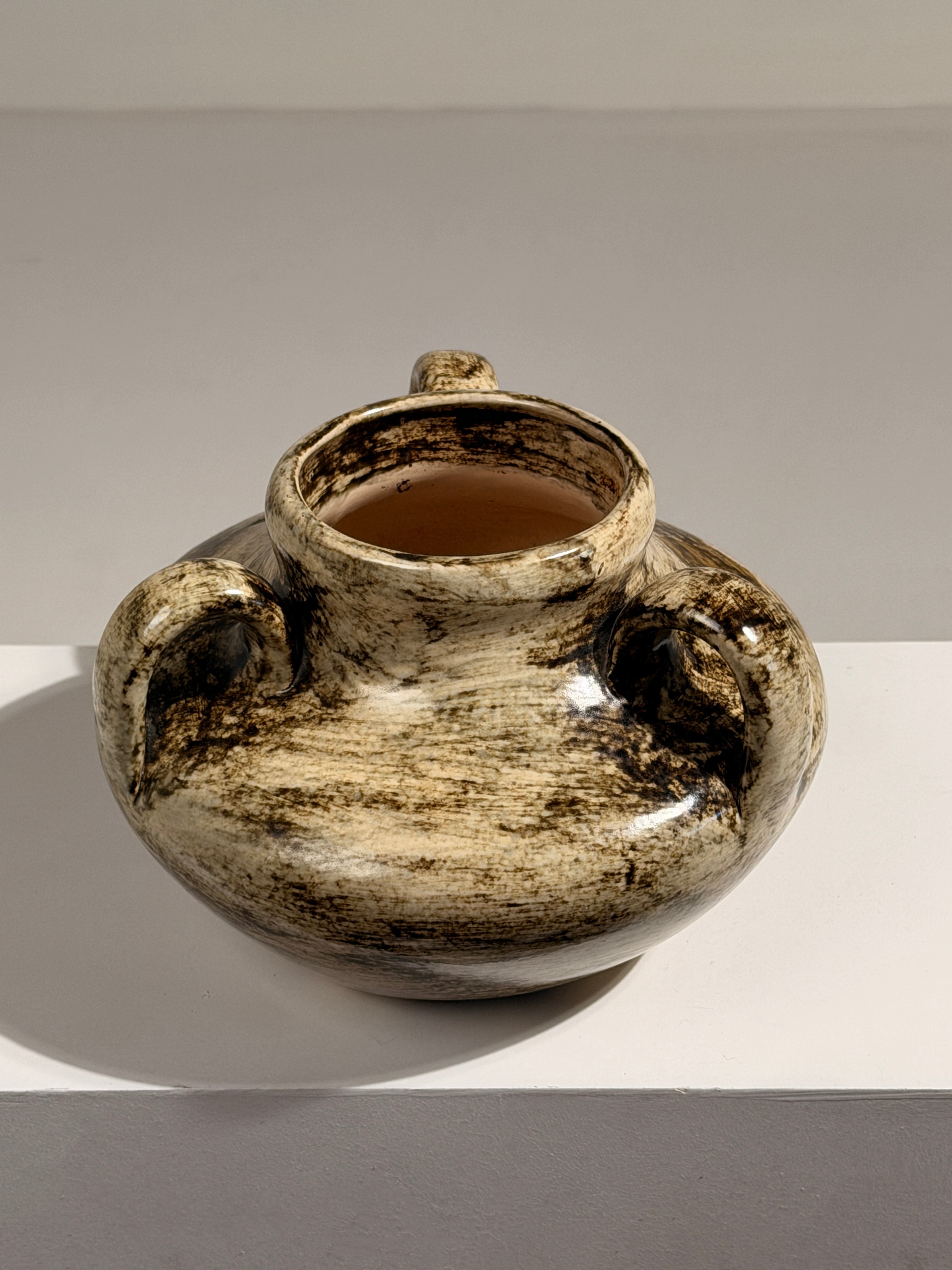 Rare ceramic vase by Max Idlas, France, circa 1960 — side angle