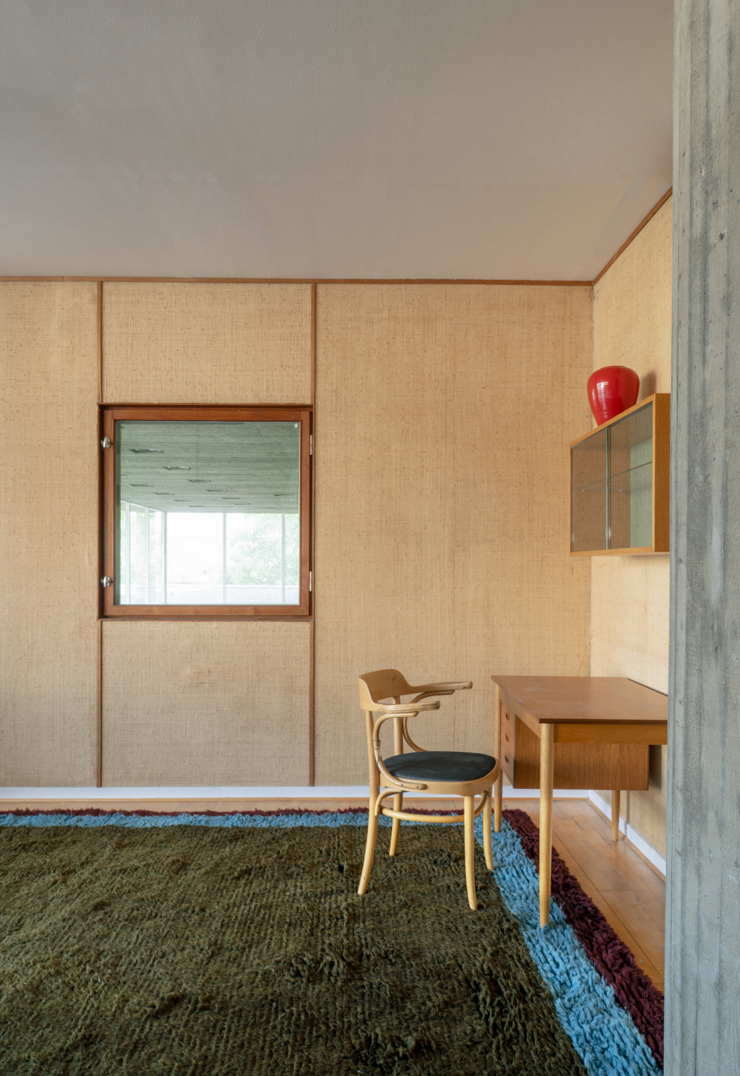 'Shaggy' Handwoven Rug in New Zealand Wool, Edge Eden — lifestyle setting