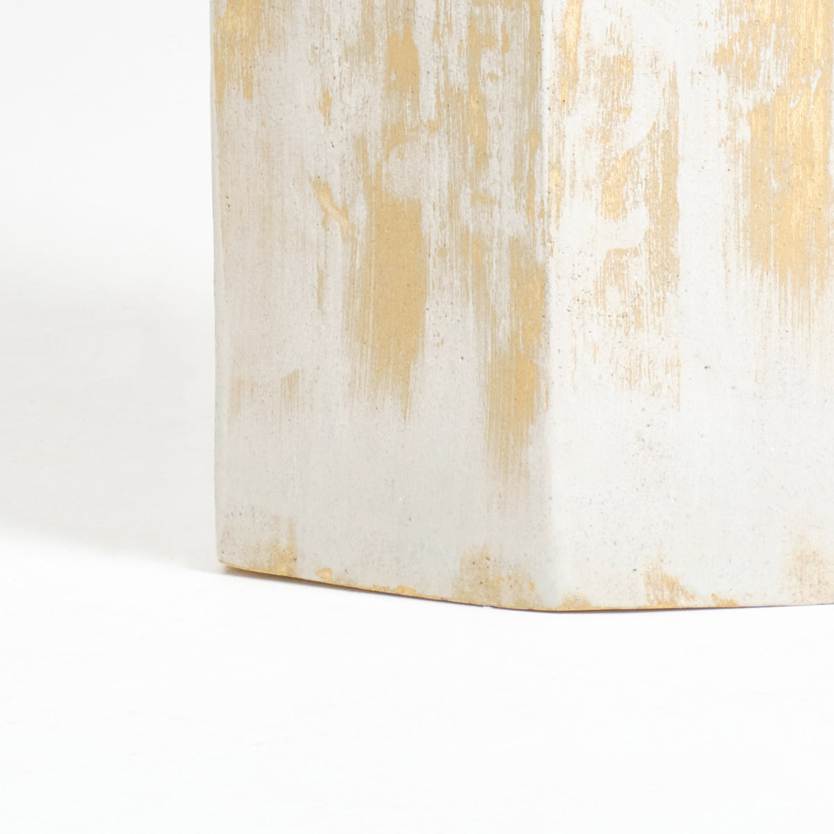 artisanal geometric Ceramic Side Table  — view 10