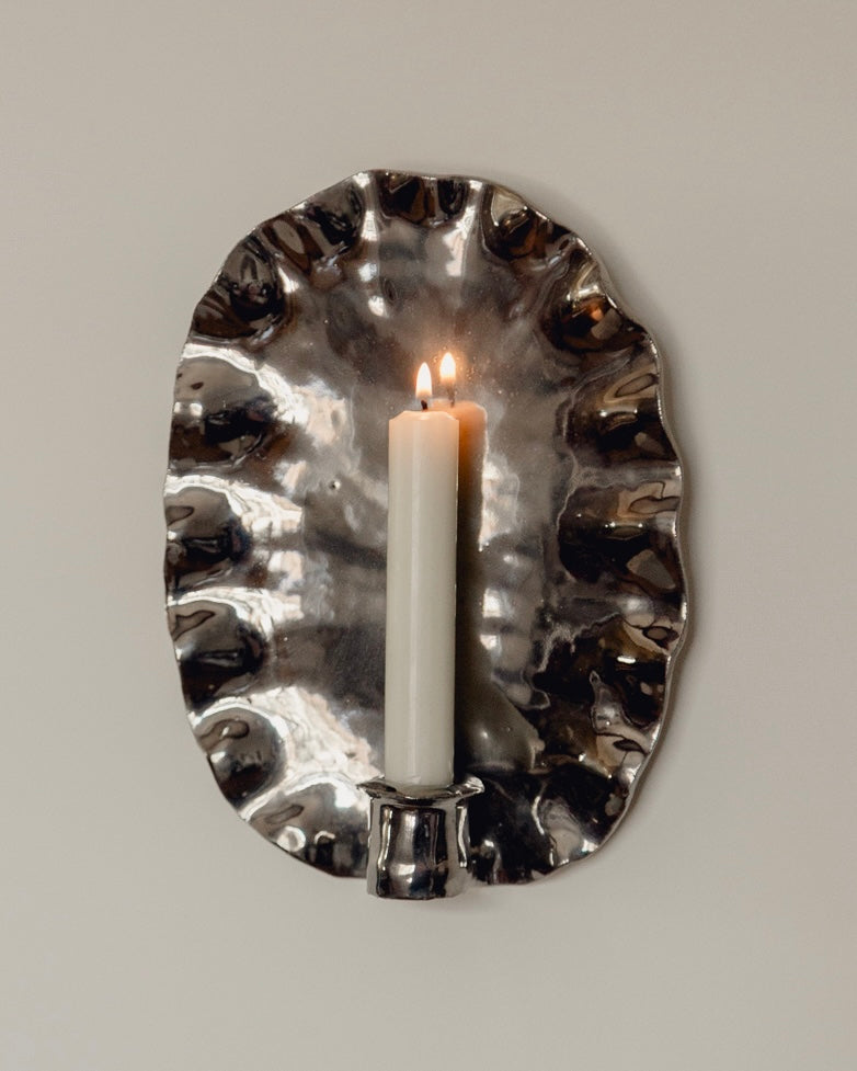 The Ortigia Sconce - 24 Karat Platinum Glaze by Passé The Store | The Oblist