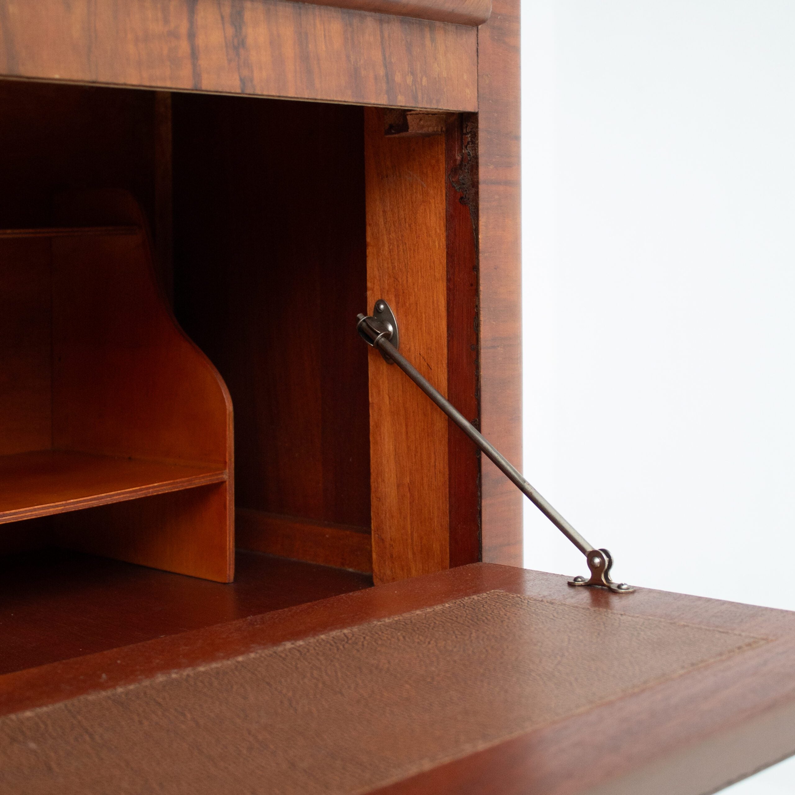 Vintage Biedermeier Secretary Cabinet in Walnut Veneer — in context