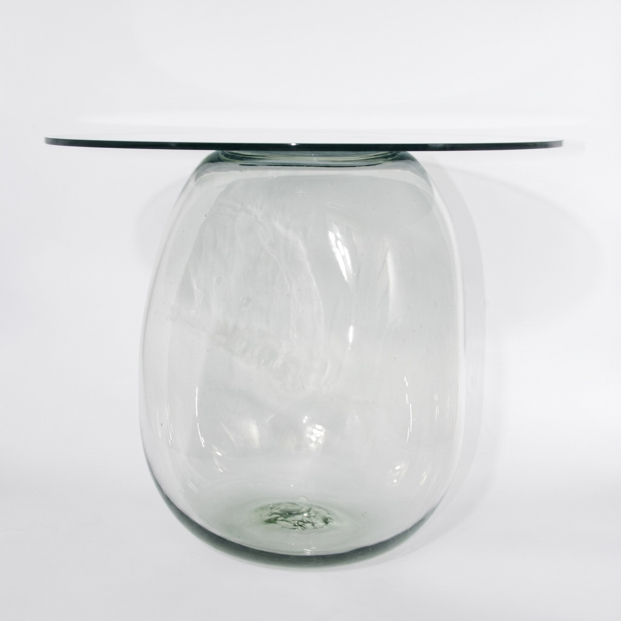 Bubble Side Table in Glass or Tempered Glass — lifestyle setting