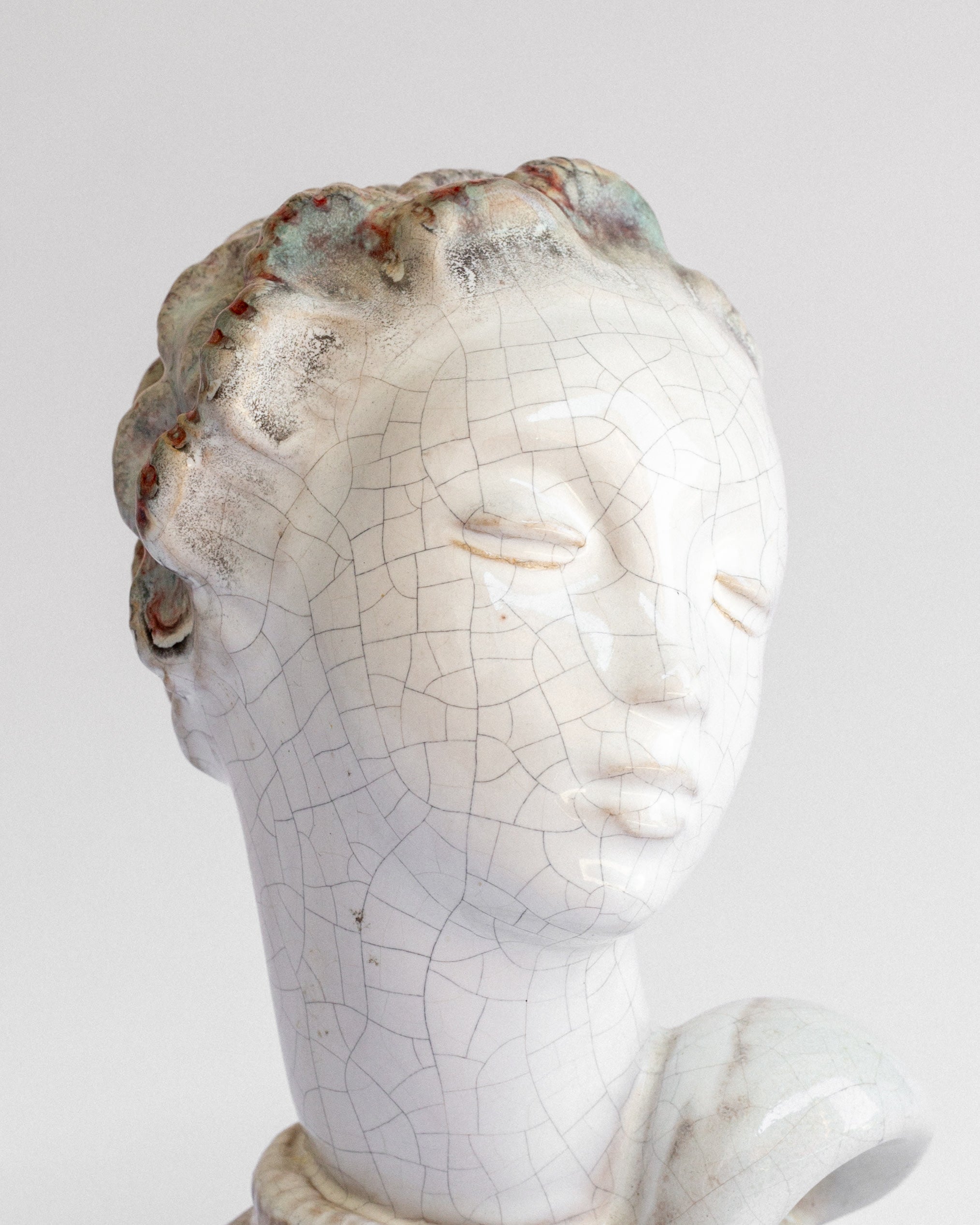 Art Deco Ceramic Bust by Michael Andersen & Sons, Denmark, 1930s — lifestyle setting