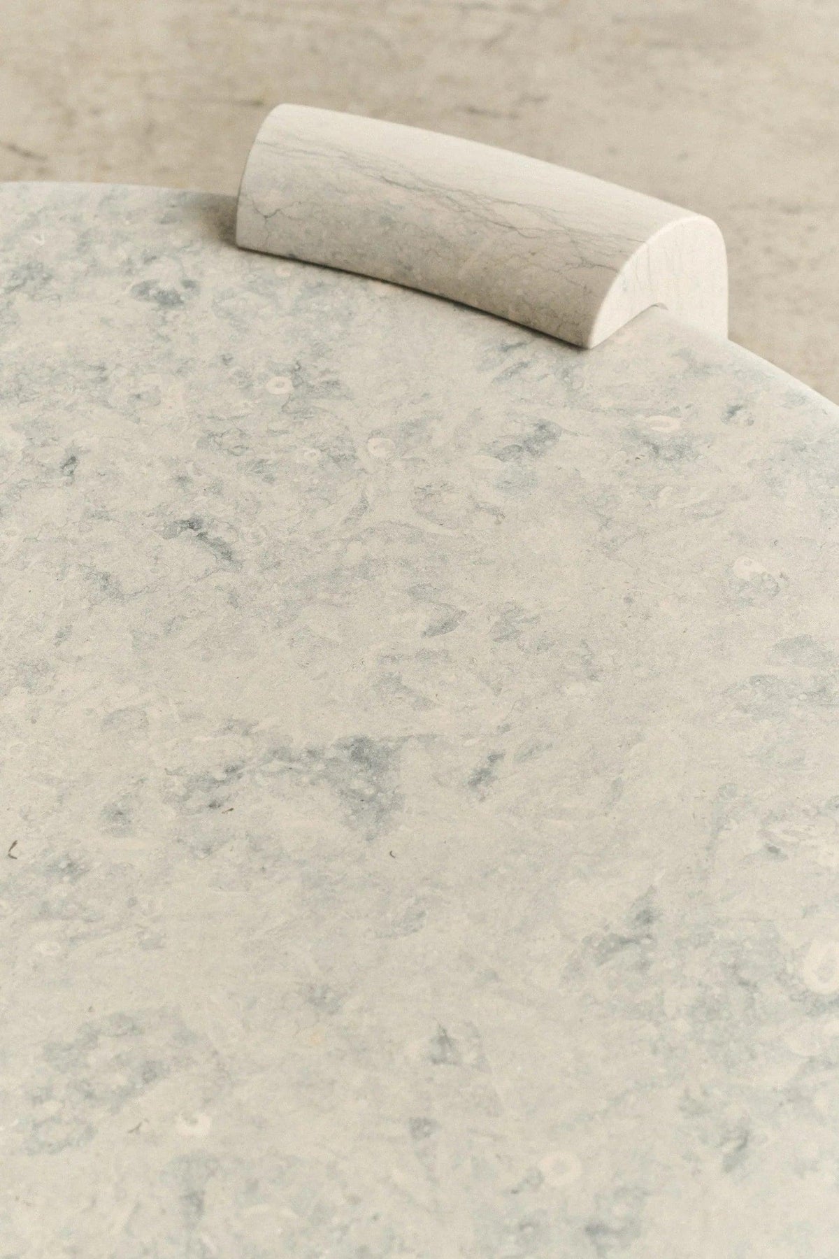 STONE COLUMN LOUNGE TABLE - ATAIJA AZUL LIMESTONE — lifestyle setting