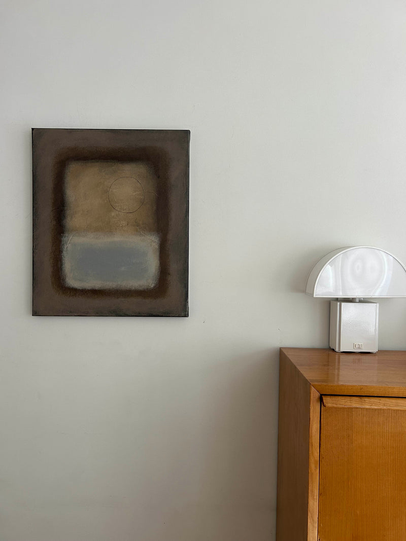 Dusk Painting — detail of textured canvas in modern setting