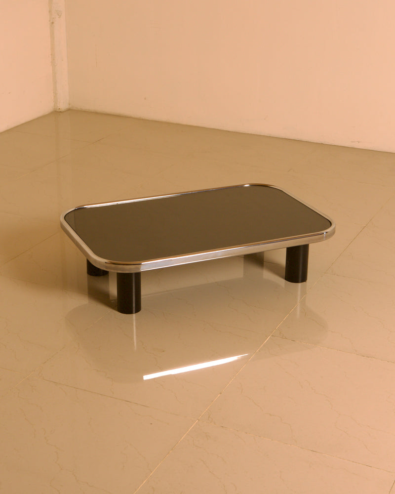 Smoked Mirror & Chrome Coffee Table, Willy Rizzo Style, 1970s Italy by Treaptyque | The Oblist