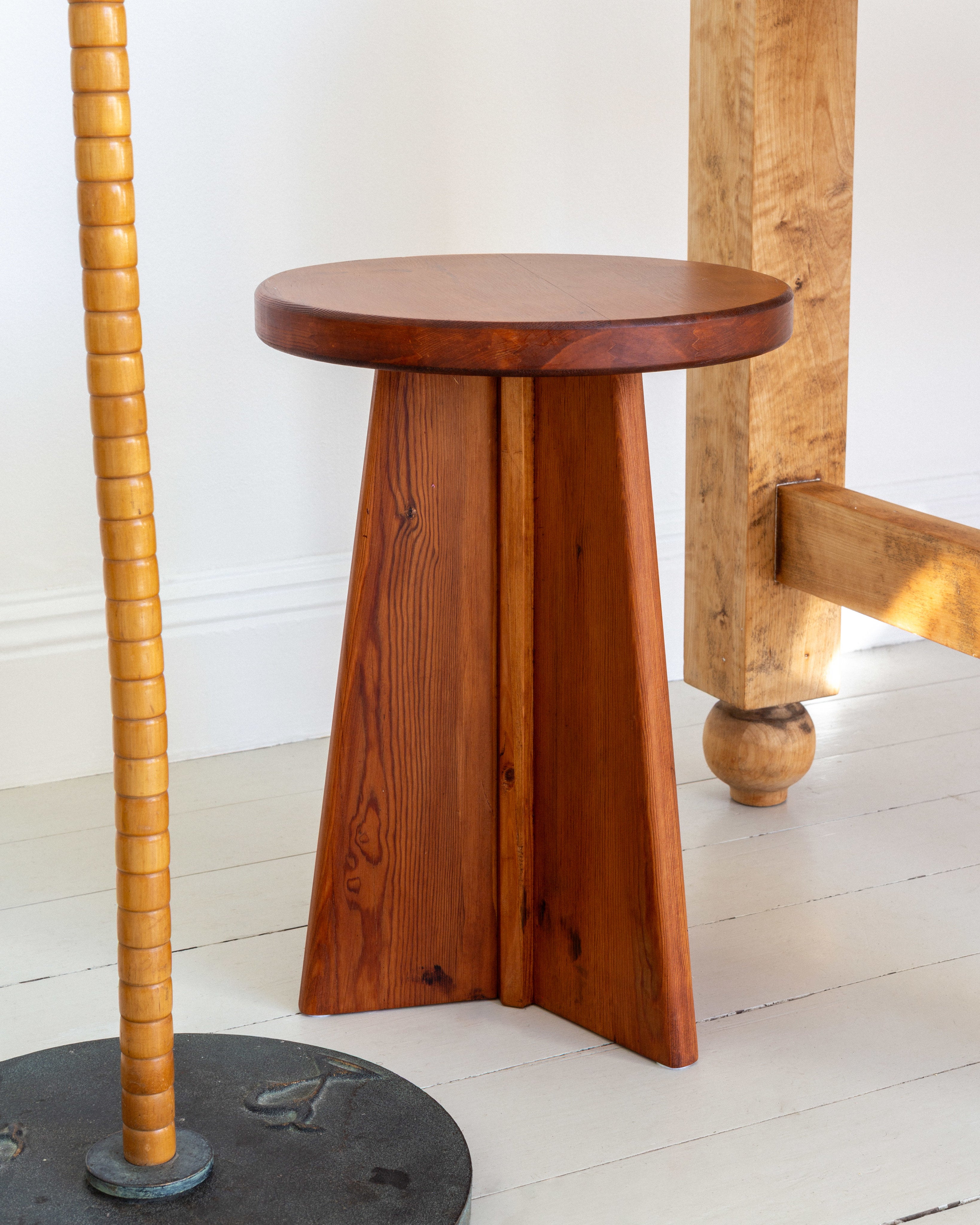 Pair of Vintage Swedish Pine Stools