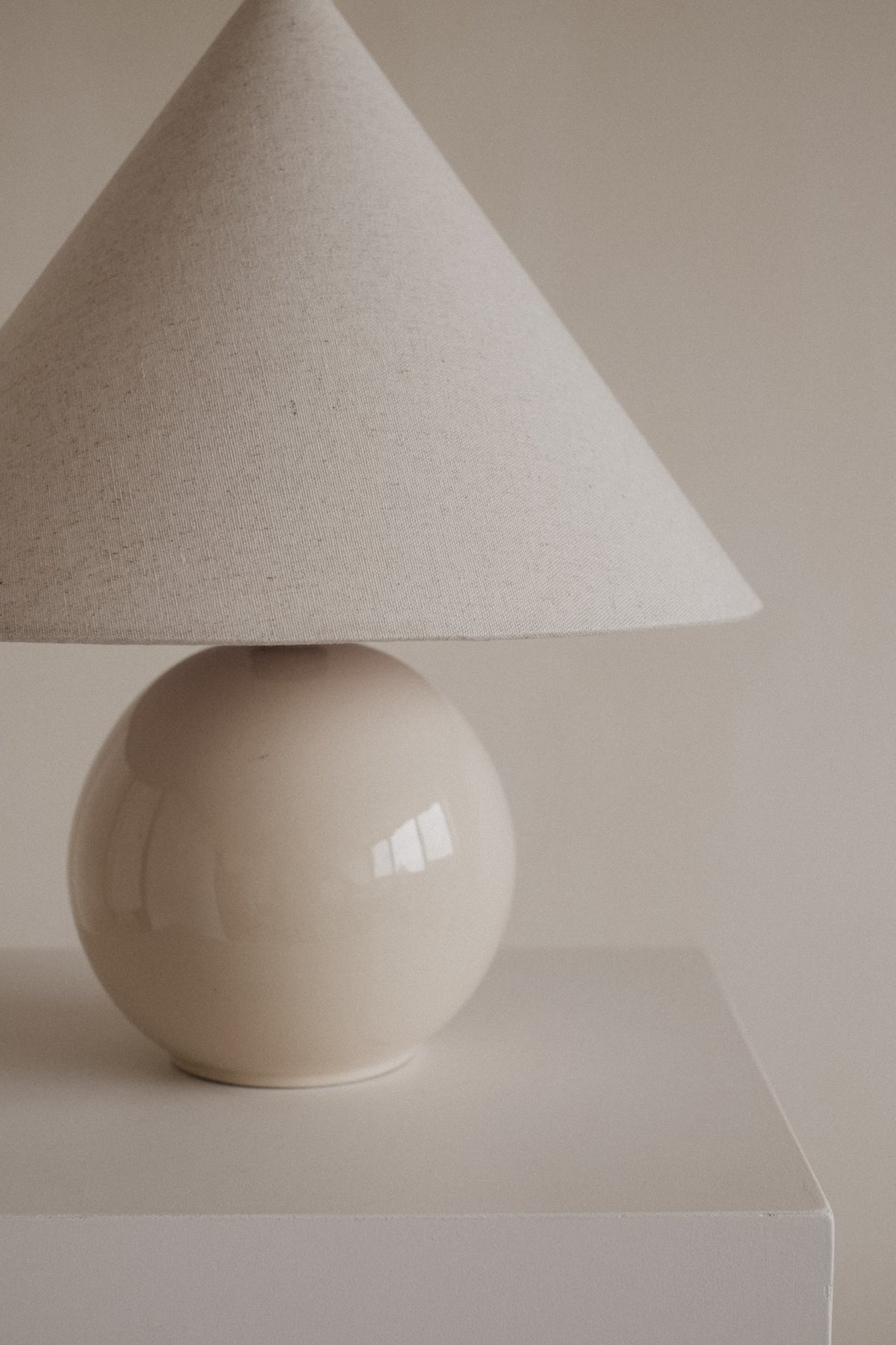 Ceramic Cone Table Lamp — close-up