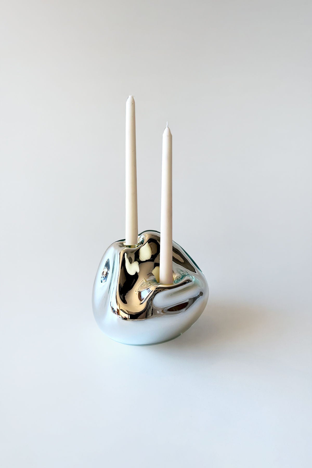 Lumi Candle Holder V by HOMA | The Oblist — metallic finish, modern design