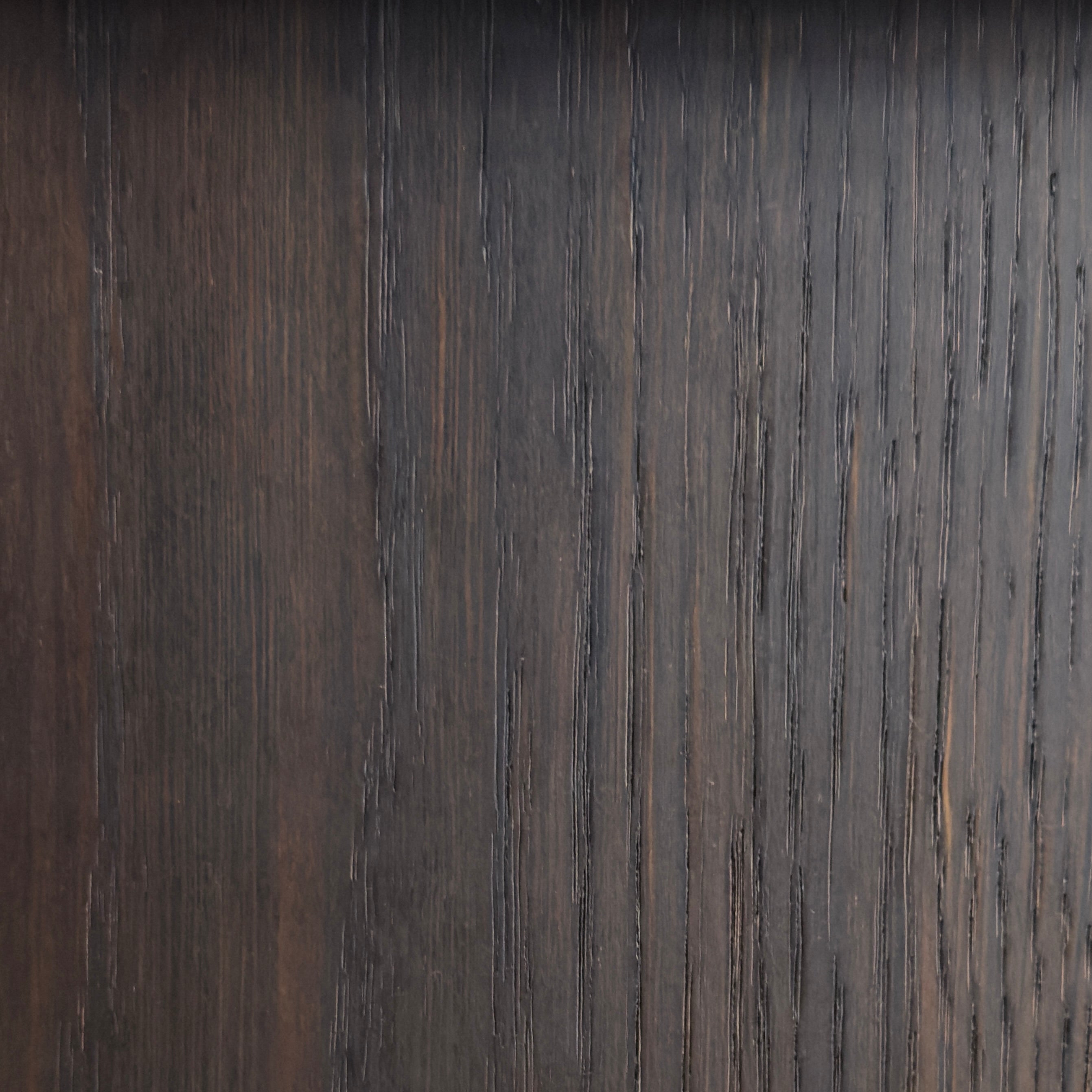 Torre Table Lamp - Small — back view of dark wood finish