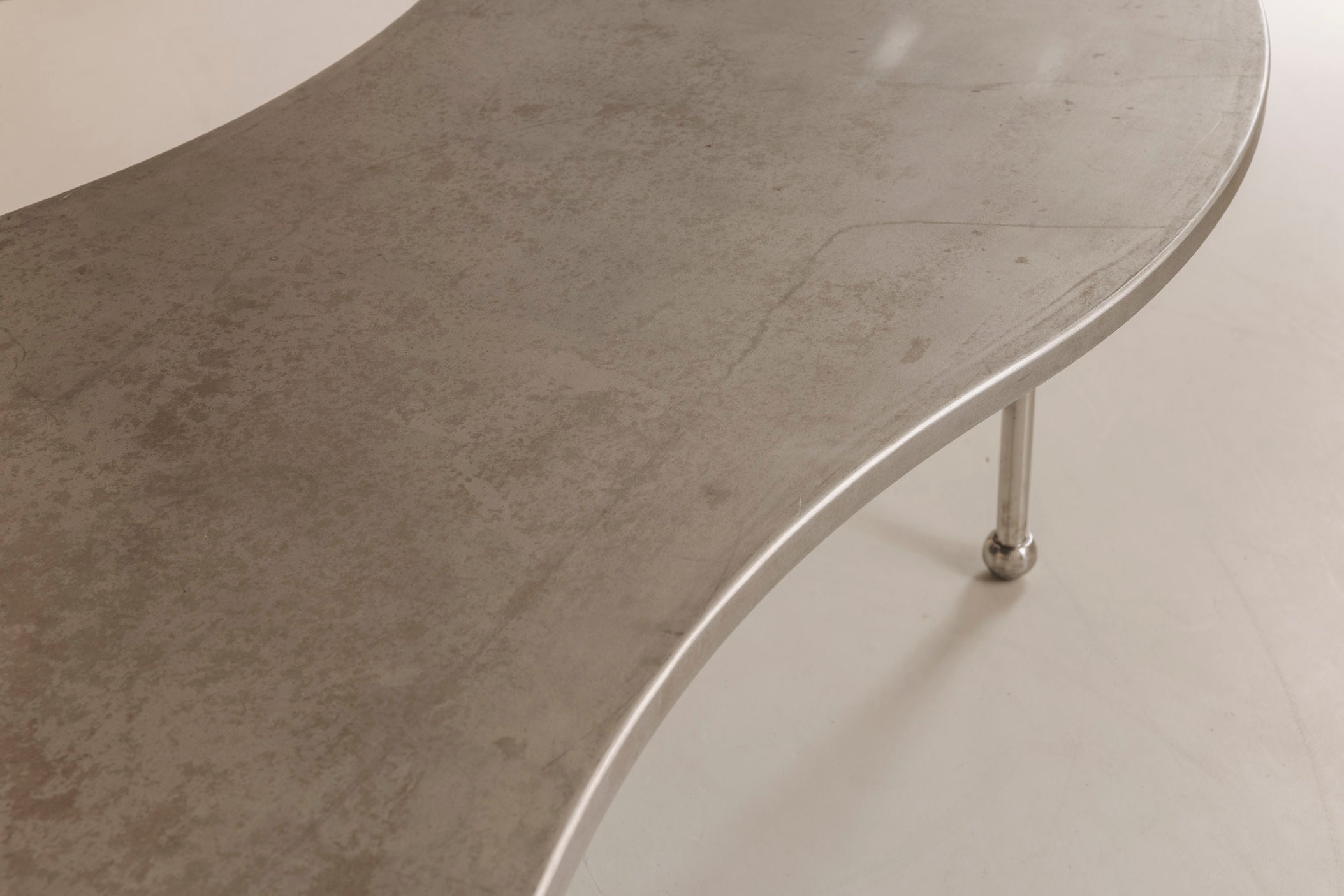 Postmodern Steel Free-Form Dining Table, France 1980s — in context