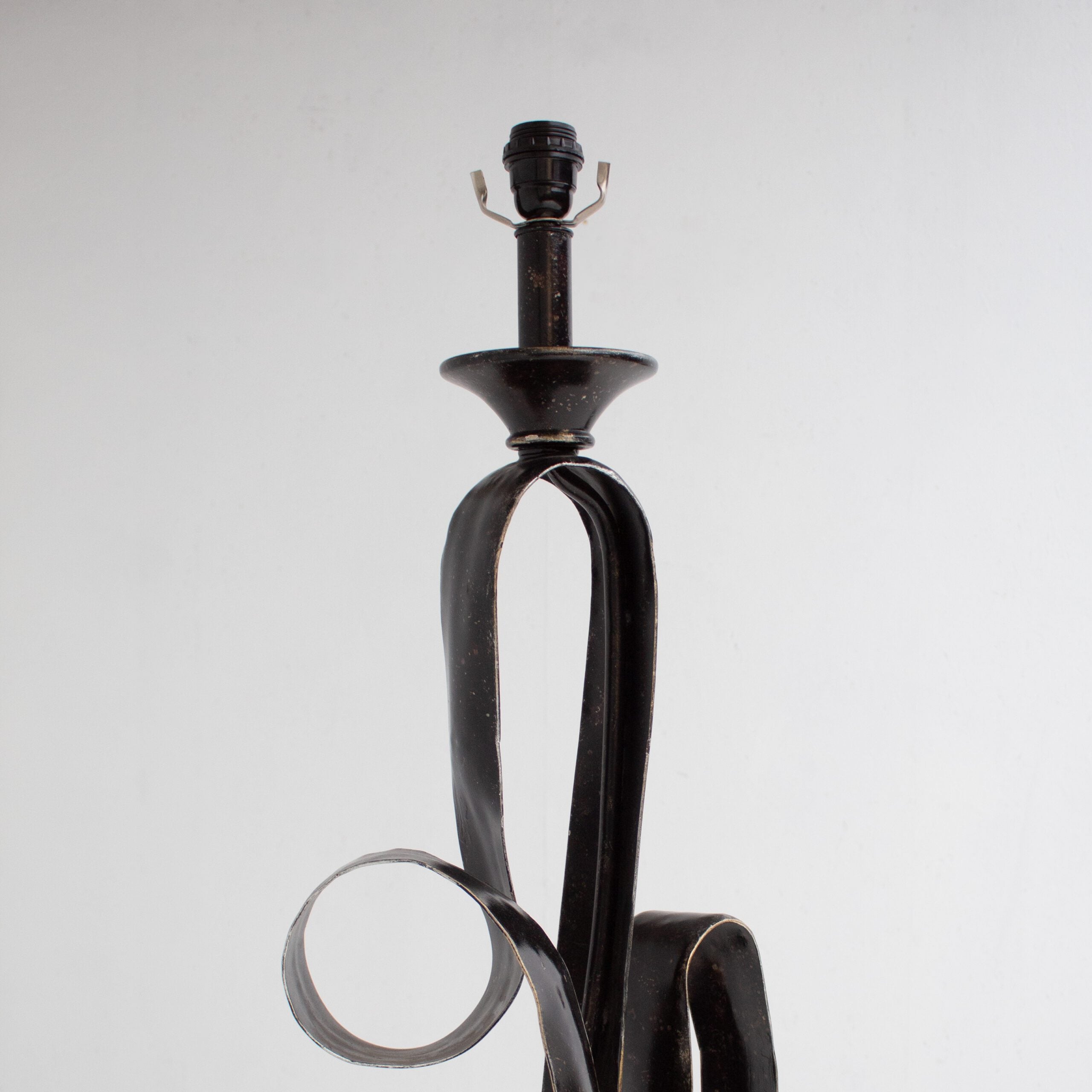Sculptural Wrought Iron Standing Lamp — lifestyle setting