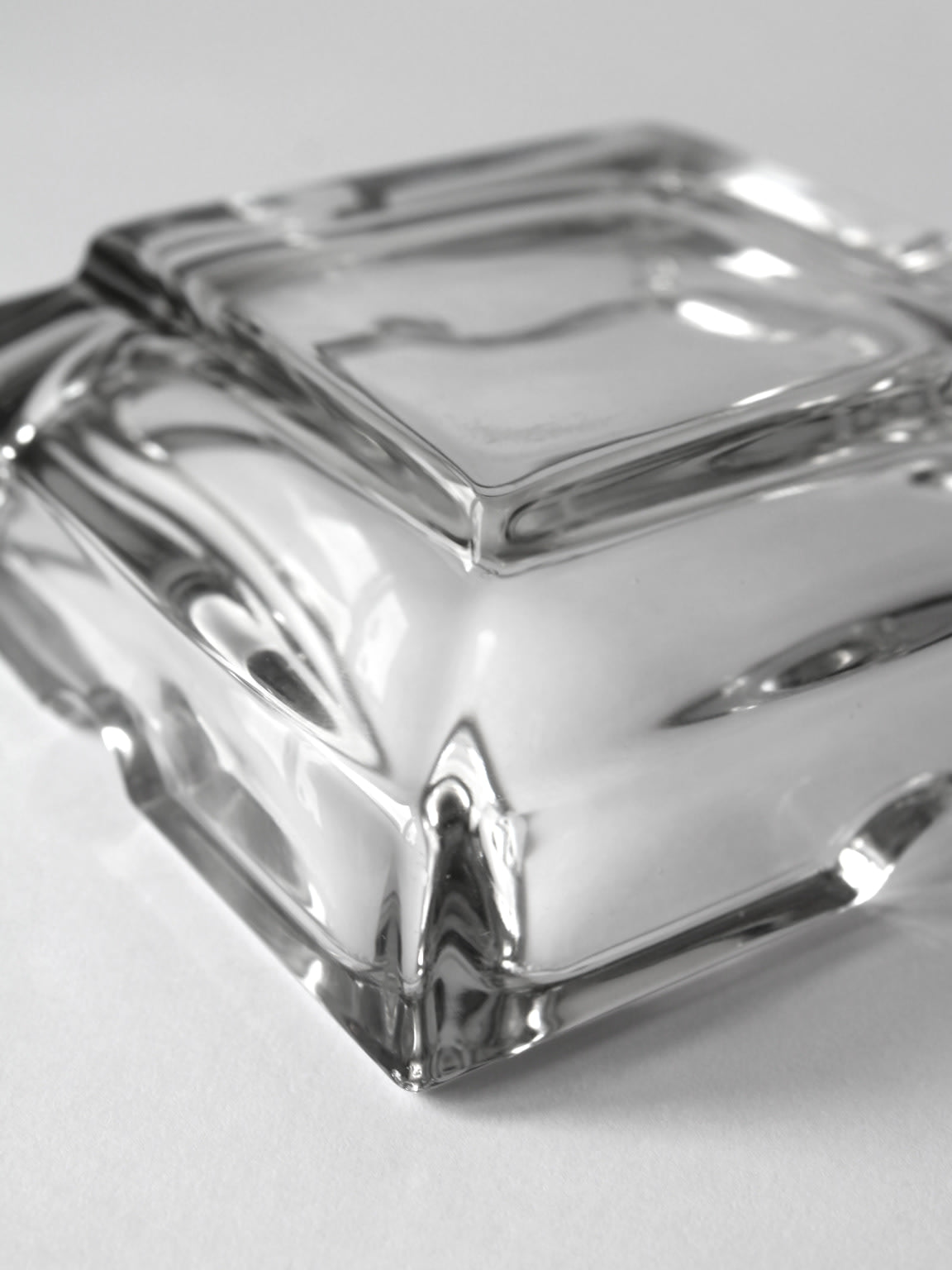 Cendrier en verre cristal mi-siècle