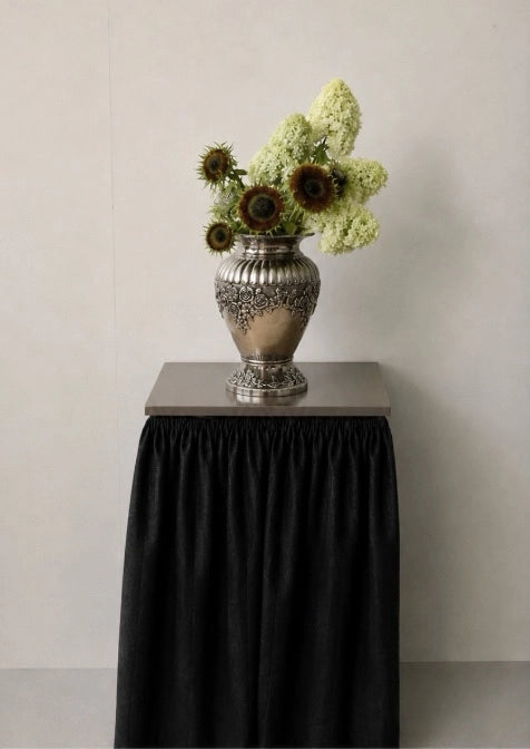 1930s Dutch Vintage Silver-Plated Floral Embossed Vase by Blisse | The Oblist