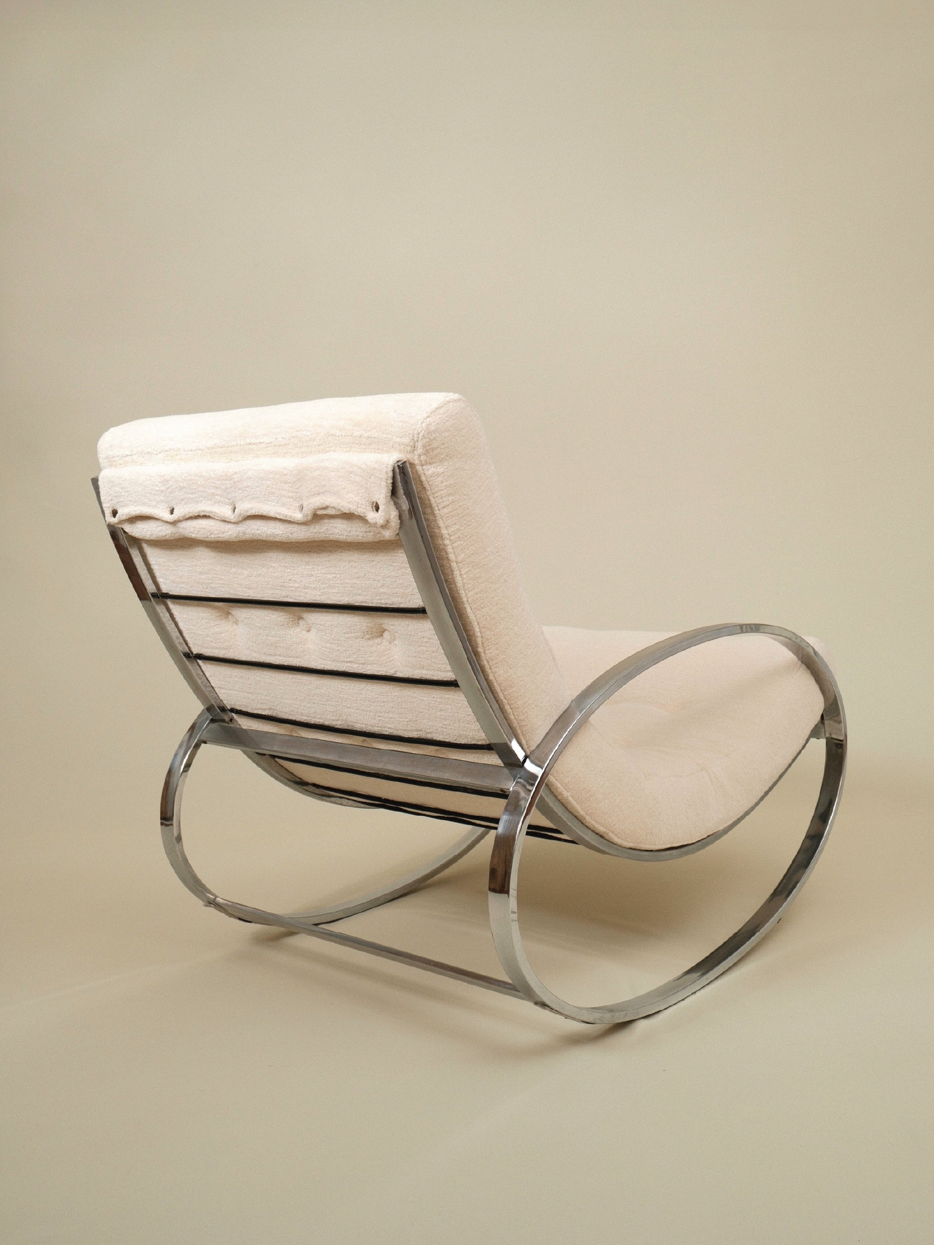 Renato Zevi "Ellipse" Vintage Rocking Chair — alternate view