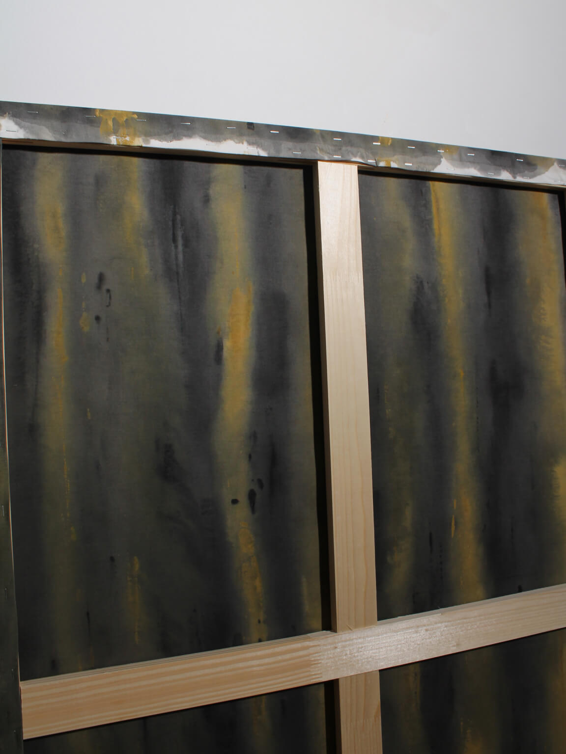 Vertical Organic Lines In Green And Yellow By Karina Savonenko, 80x120cm — alternate view