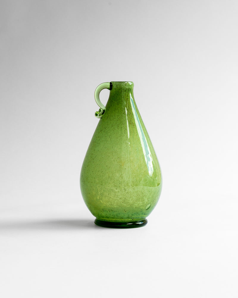 Art Deco Green Glass Vase by William Stenberg, Sweden, 1930s by Spigel | The Oblist