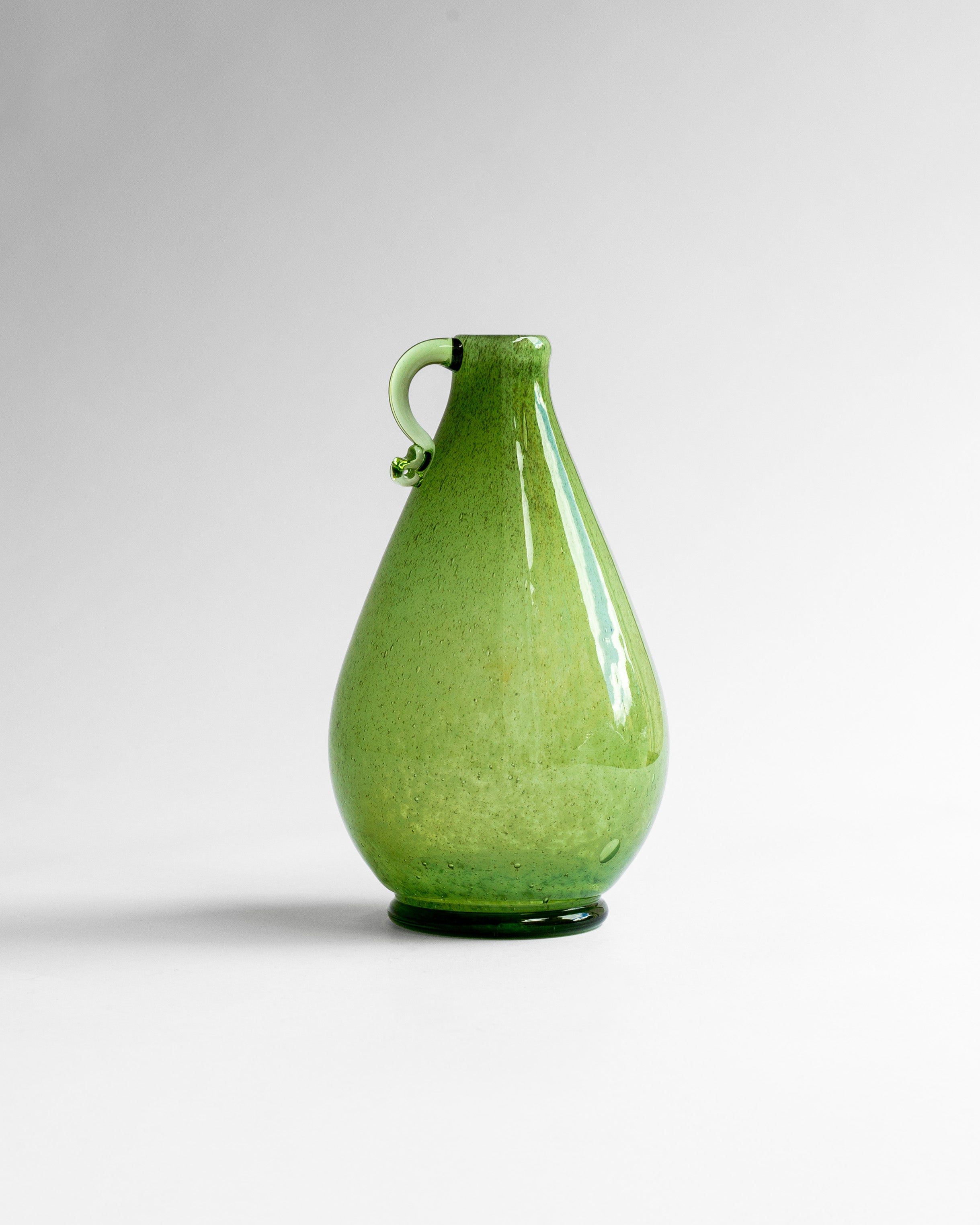 Art Deco Green Glass Vase by William Stenberg, Sweden, 1930s by Spigel | The Oblist