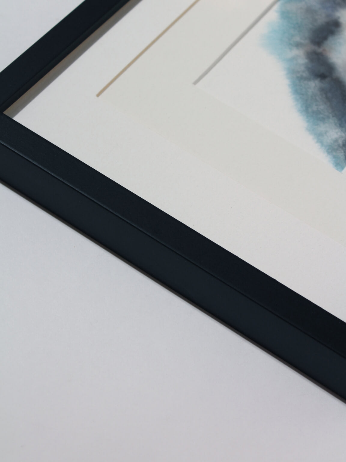 Abstract Watercolour Painting #1, Germany, 2003 — close-up of black frame edge