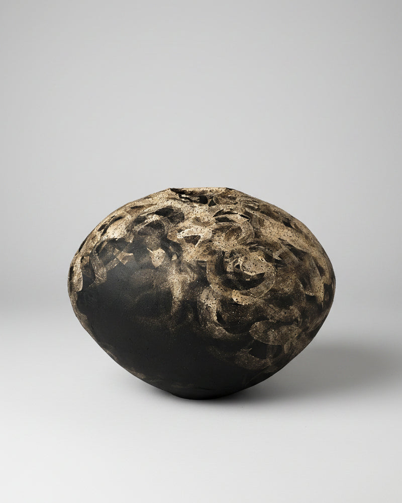 Organic Modernism Vessel in Ceramic - Gestural Earth Collection by Beverly Morrison - Sculptor | The Oblist