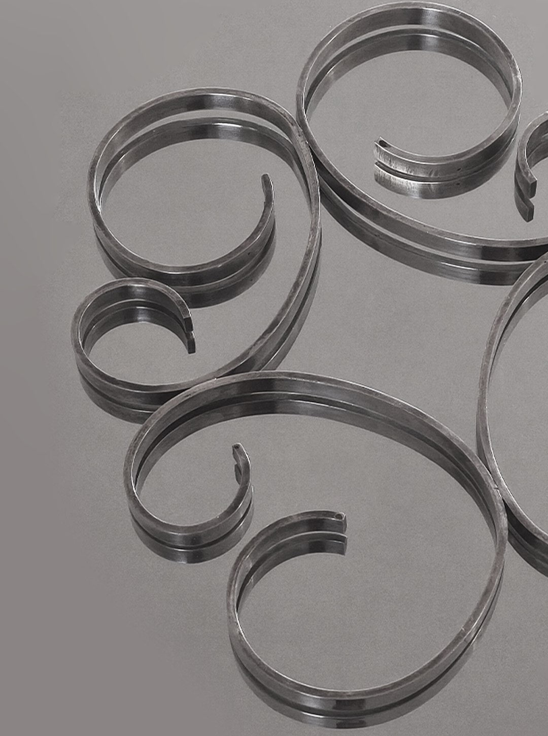 Spiral Silver-plated Trivet — close-up of intricate spiral design