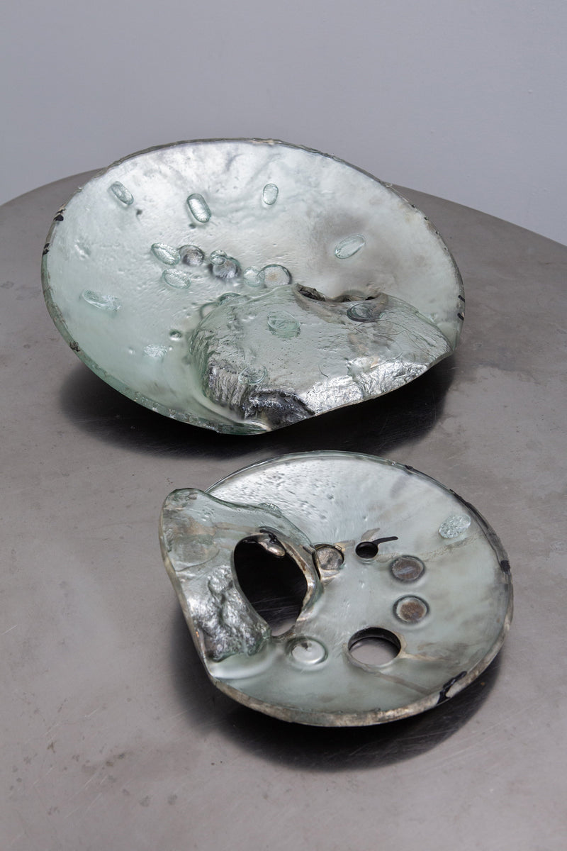 ‘Lunar Fantasies’ Sculptural Glass Centrepiece Diptych by Tom Bogle | The Oblist