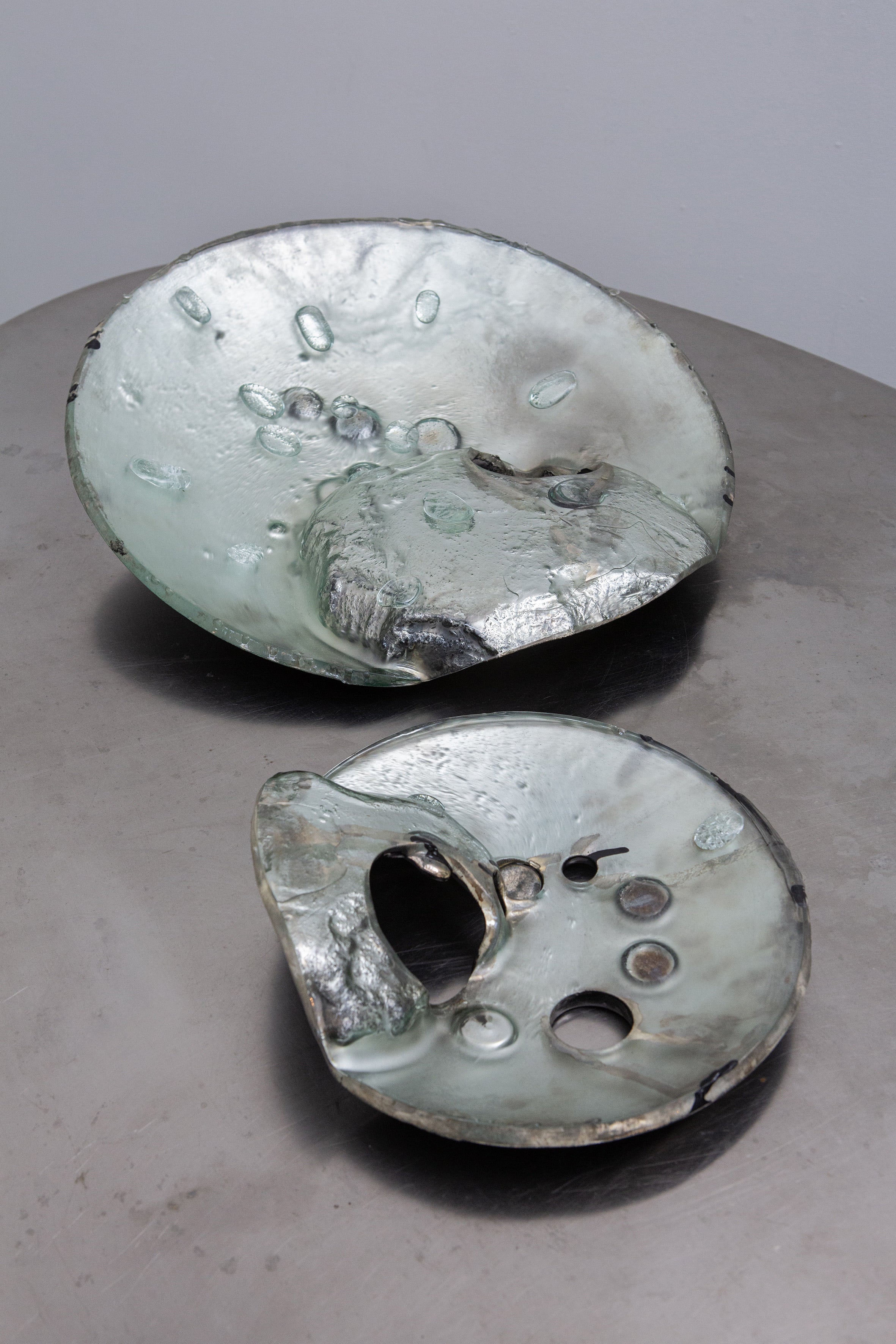 ‘Lunar Fantasies’ Sculptural Glass Centrepiece Diptych by Tom Bogle | The Oblist