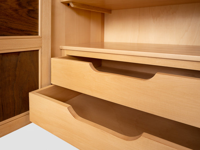 Scandinavian Style 4-Doors Wardrobe — close-up