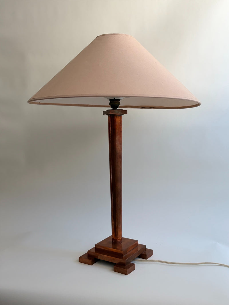 Art Deco Copper Column Lamp, Belgium, 1930s by OBJECT AGENCY | The Oblist