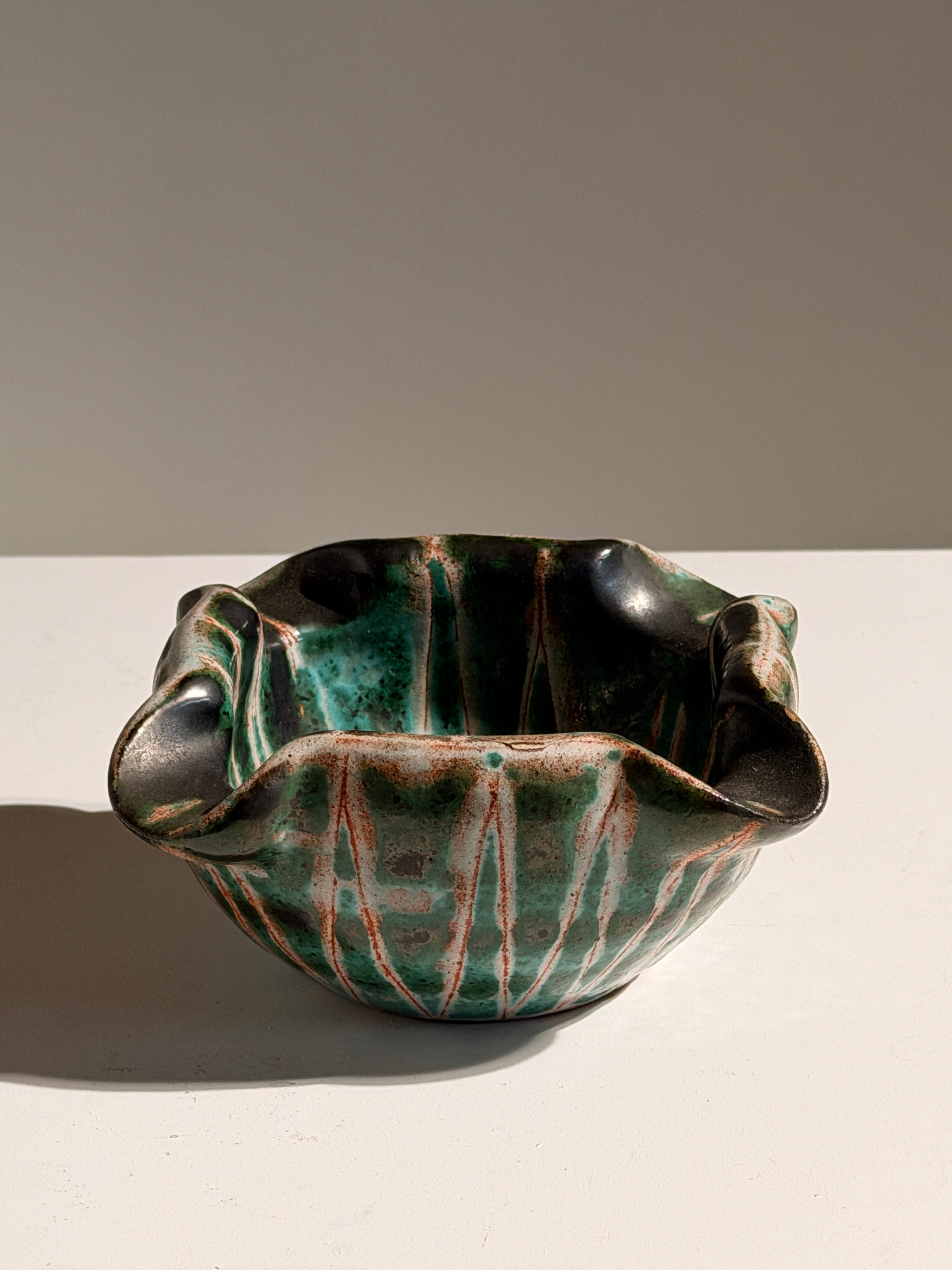 Ceramic vide-poche by Robert Picault, Vallauris, circa 1950 — lifestyle setting
