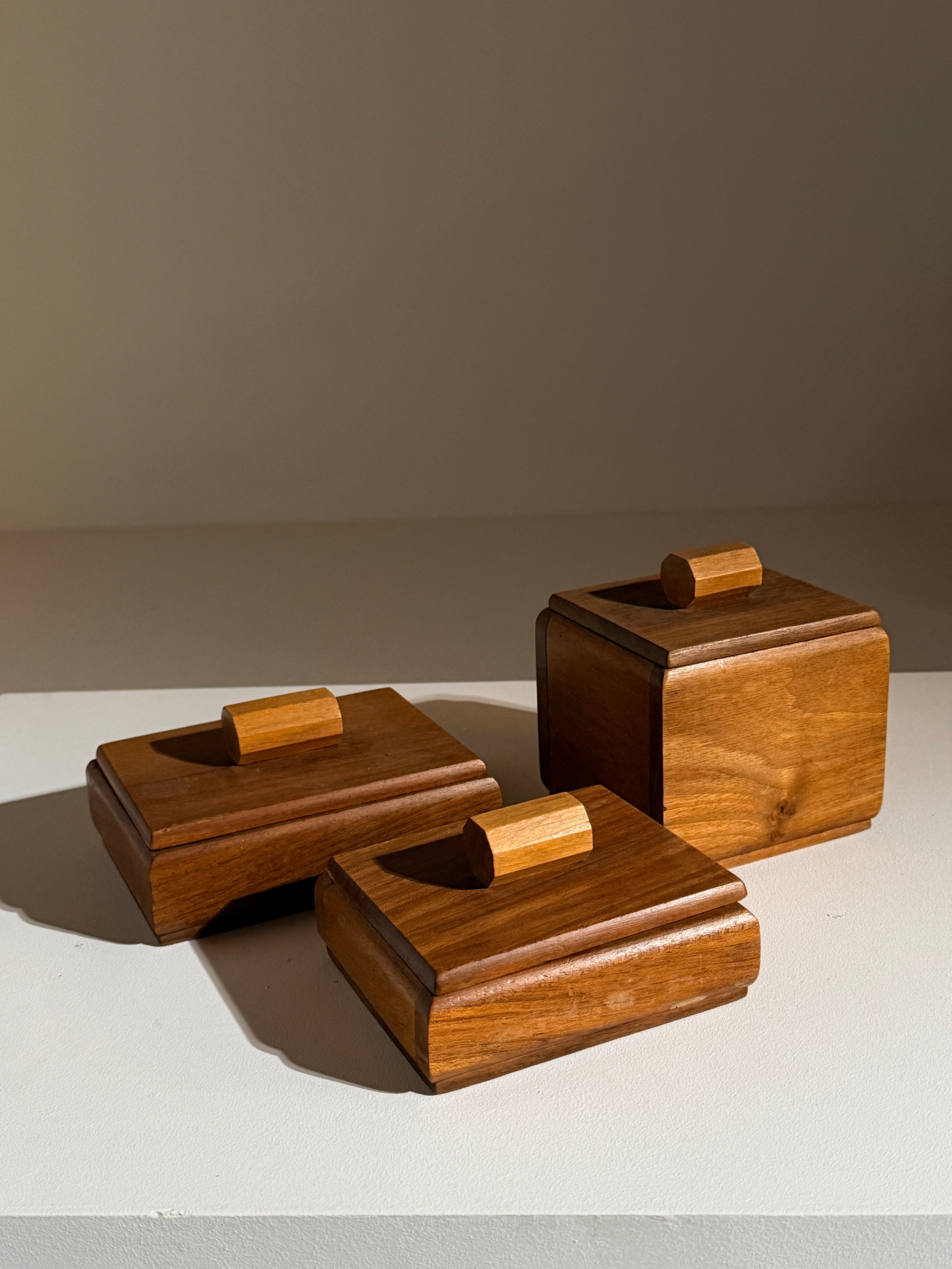 Set of Three Art-deco Boxes, France, circa 1920.