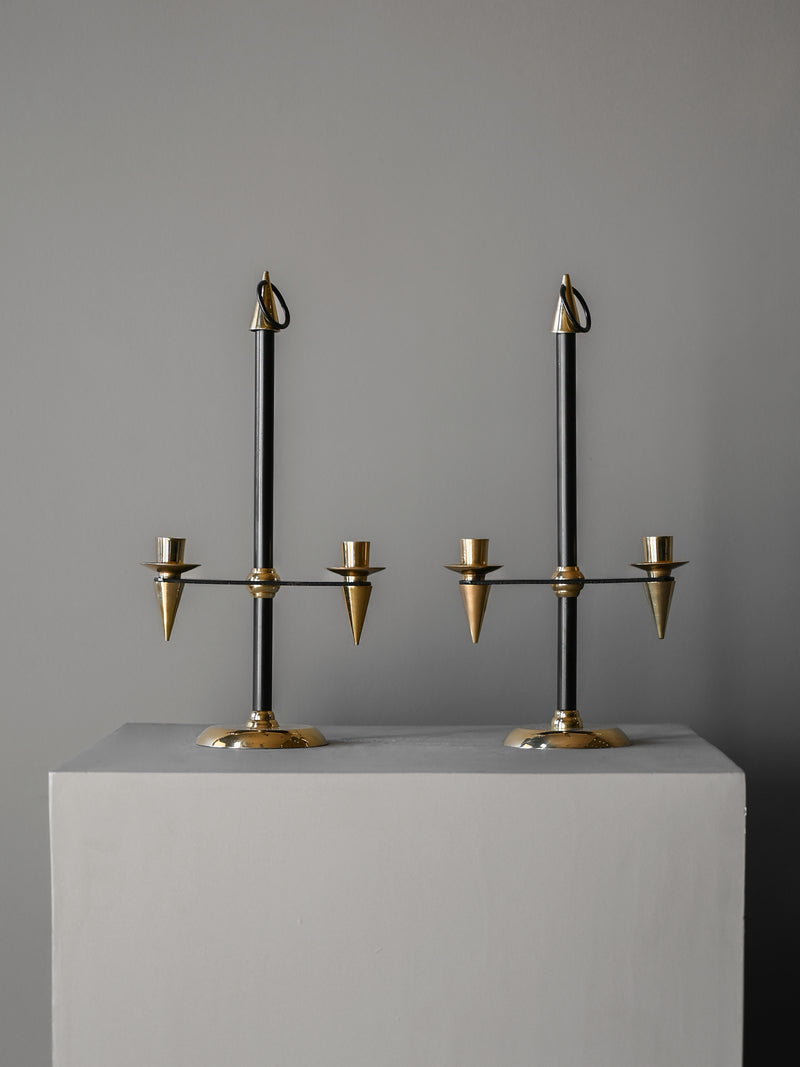 Pair of Mid-Century Italian Candlesticks by Studio OSKLO | The Oblist