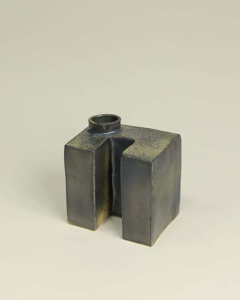 Brutalist 01 Medium Glossy Vase Ceramic  by lentiez-ceramics | The Oblist