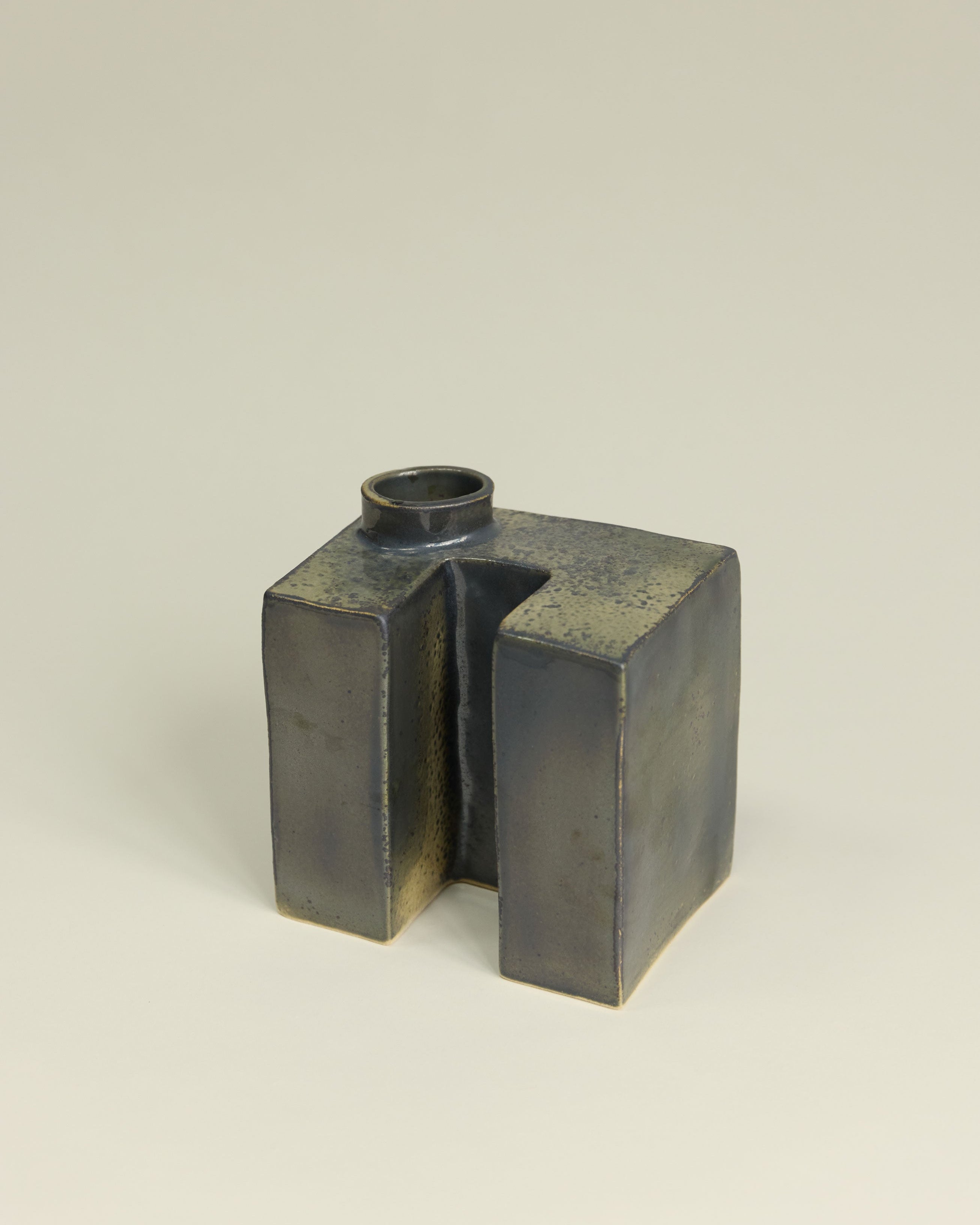 Brutalist 01 Medium Glossy Vase Ceramic  by lentiez-ceramics | The Oblist