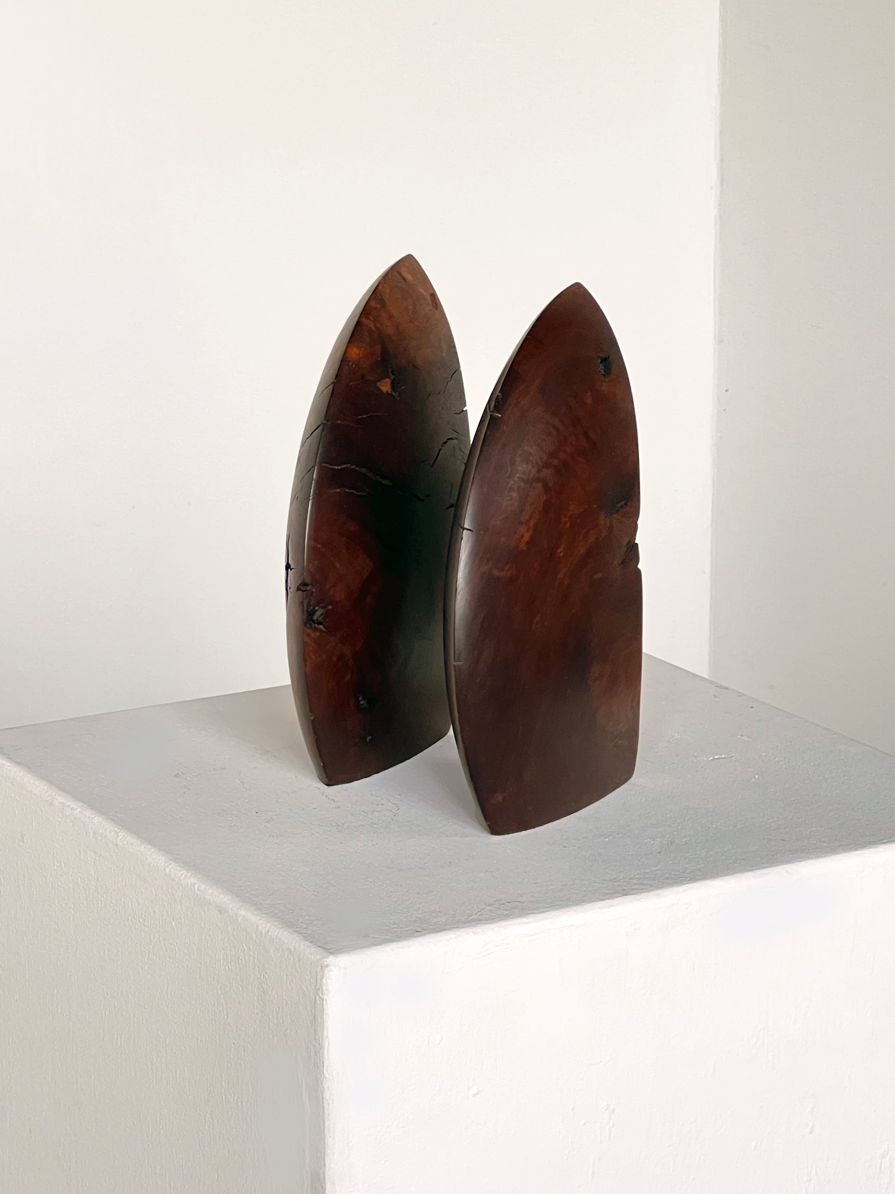 Geometric Burl Bookends by Jonathan stewart — detail view