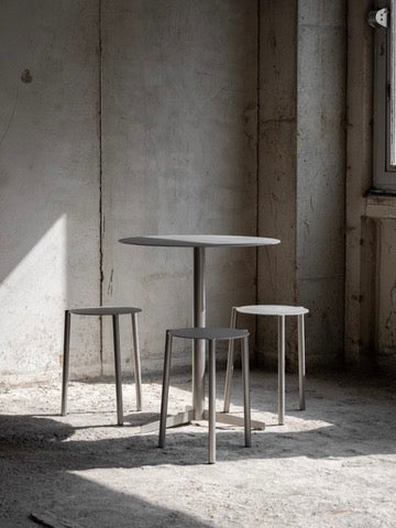 Table - Isla x Paul Delrez - Stainless Steel — modern table in minimalist setting