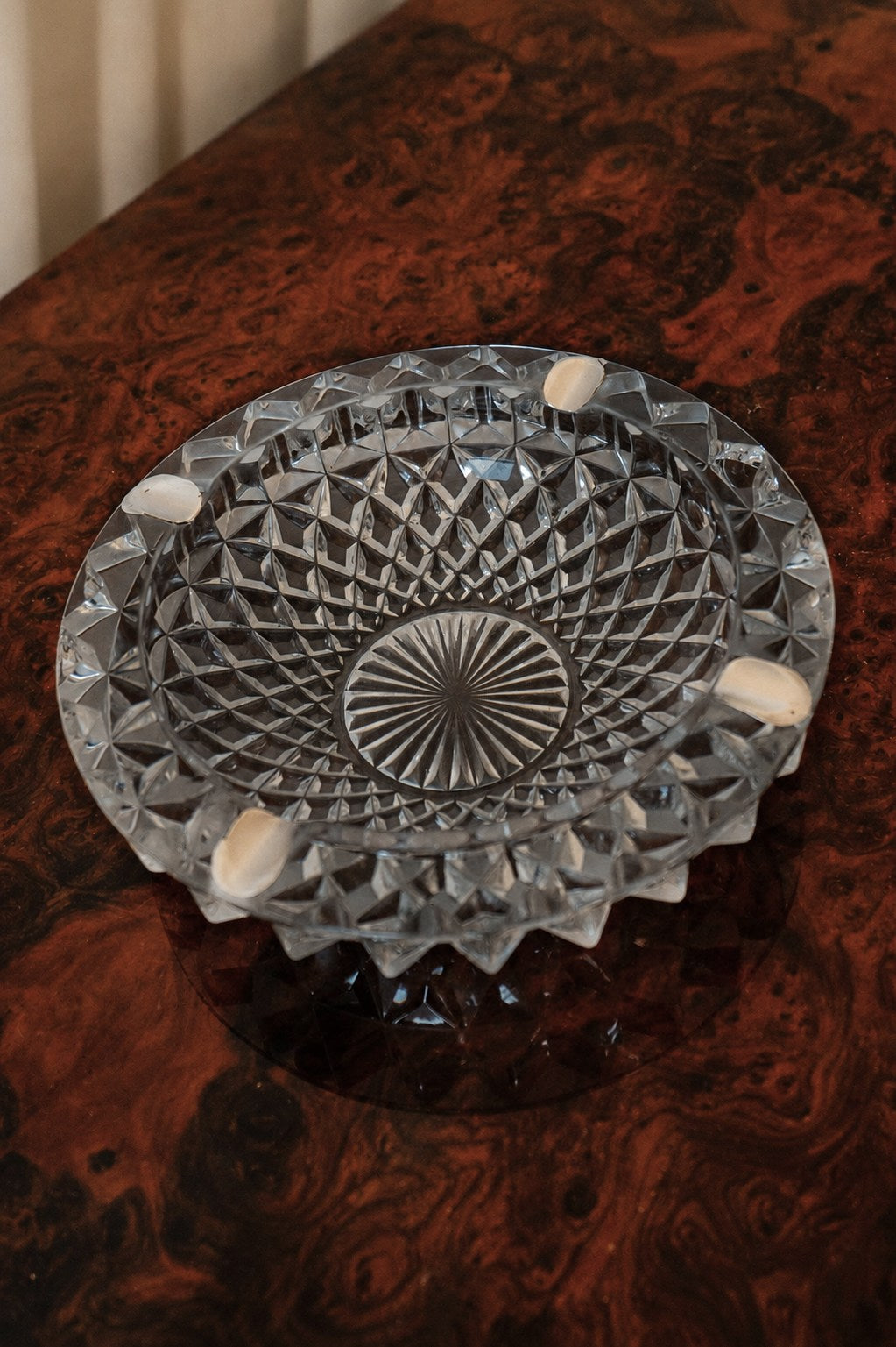 Vintage Cut Crystal Ashtray by Truffe Studio | The Oblist