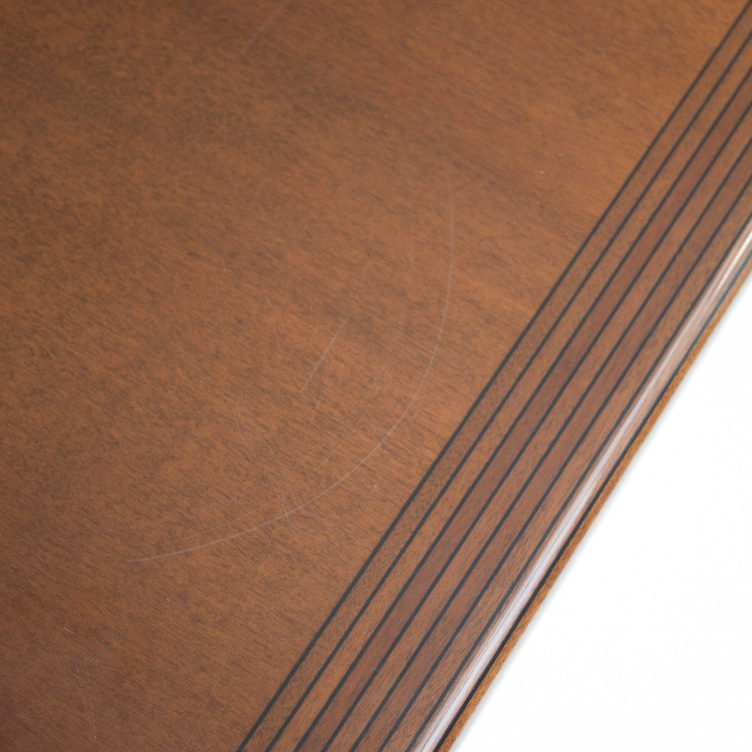Afra & Tobia Scarpa Dining Table in Walnut with Graphic Inlay — view 9