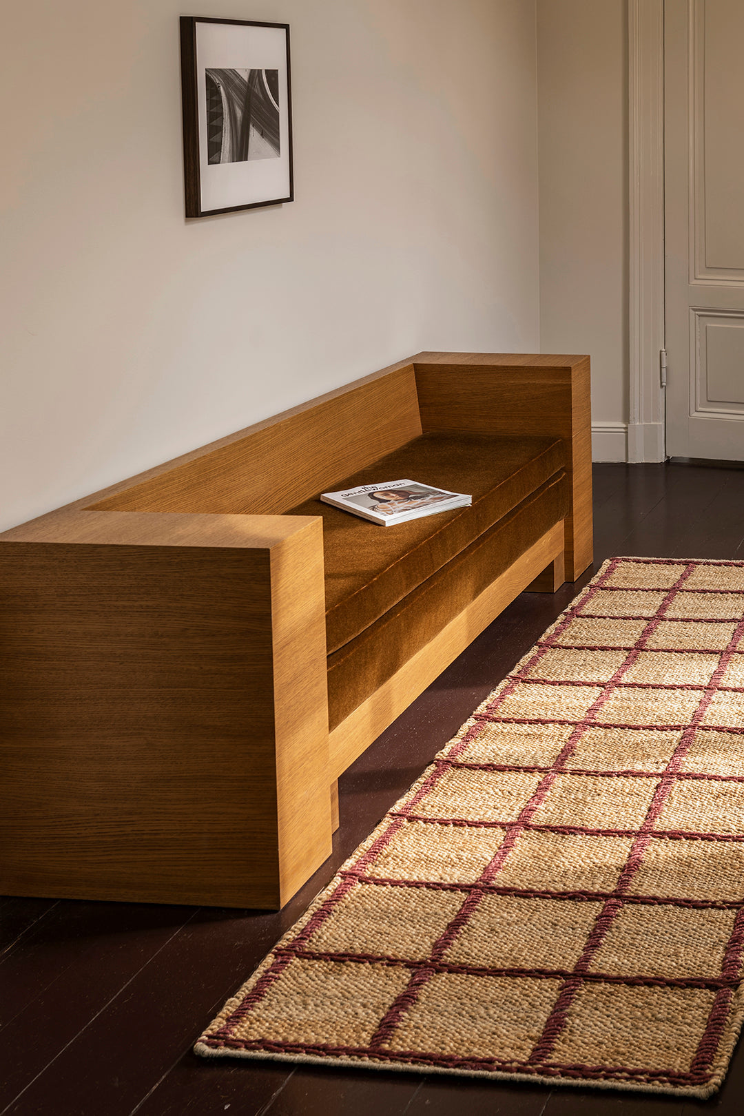 'Strata' Braided Jute Rug, Burgundy — view 10