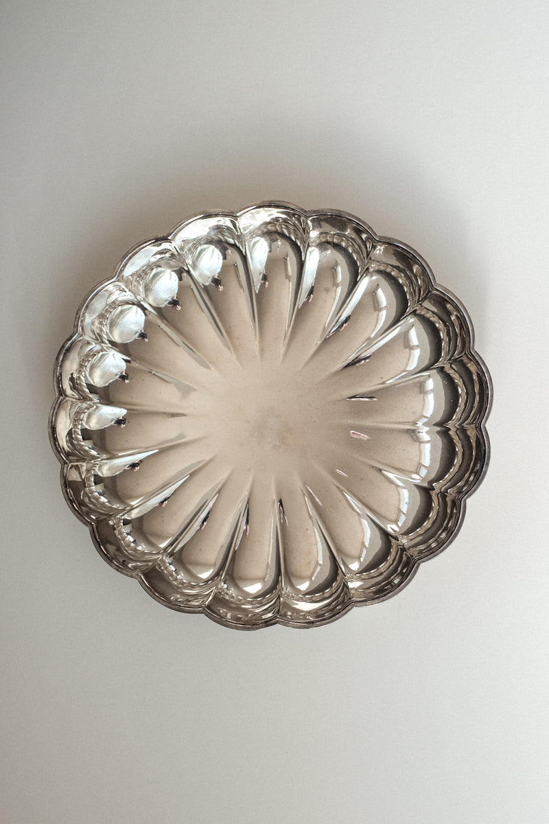 Silver-Plated Dish by septembre studios | The Oblist — shiny silver finish, decorative design