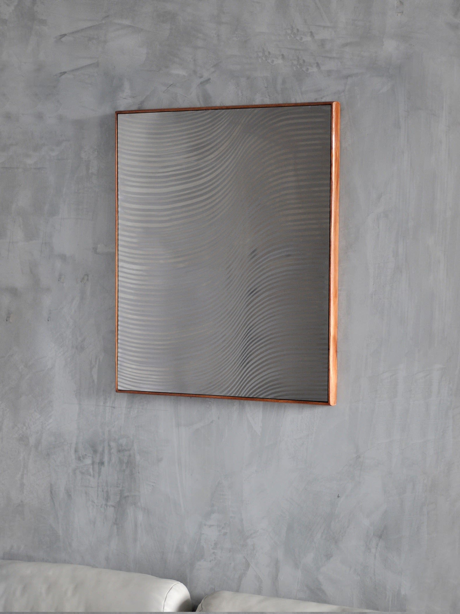 Metal Drawing No.2 - reflective wall sculpture in stainless steel — detail view