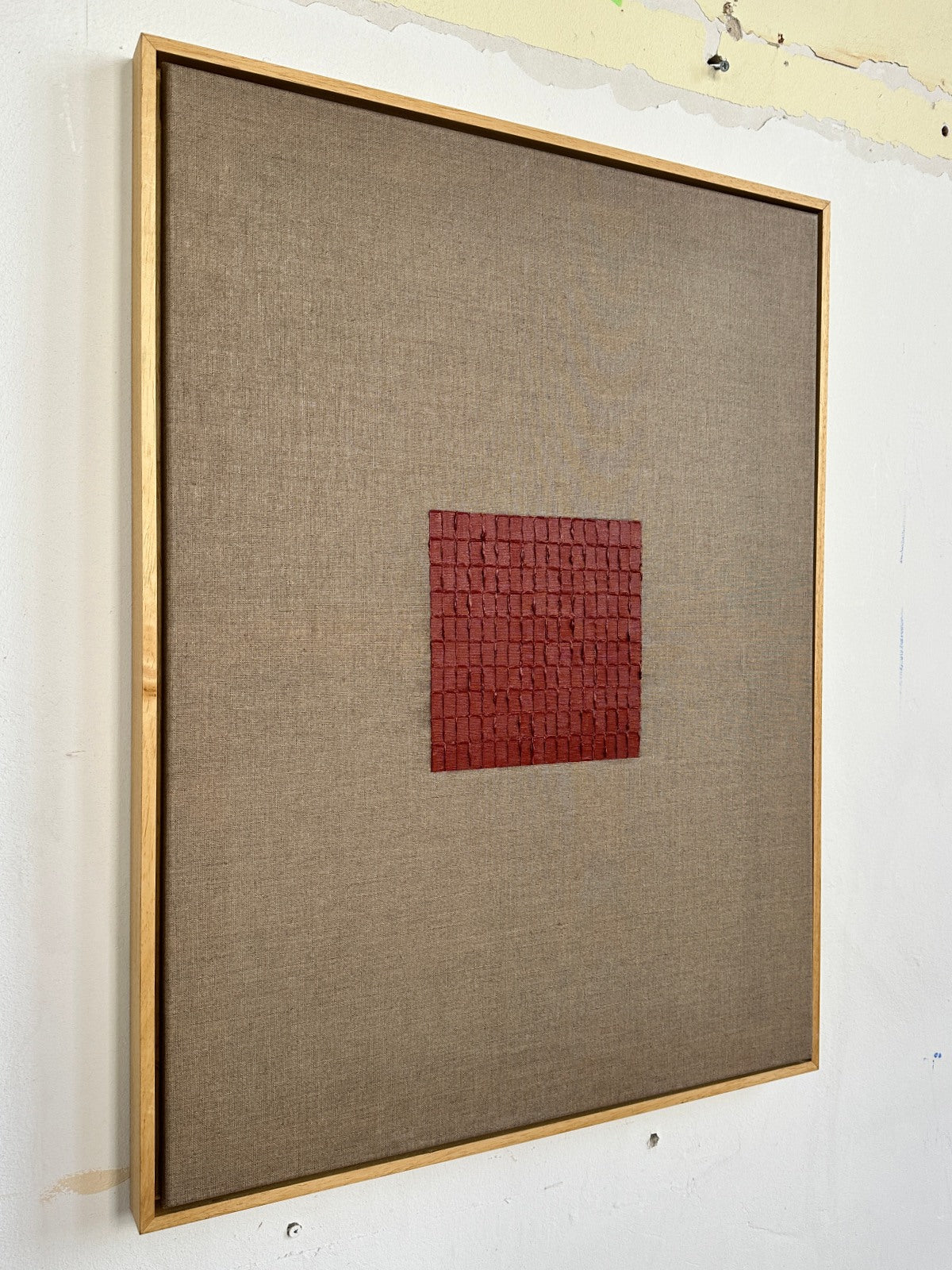 'Indian Red - Signature Linen' Painting — detail view