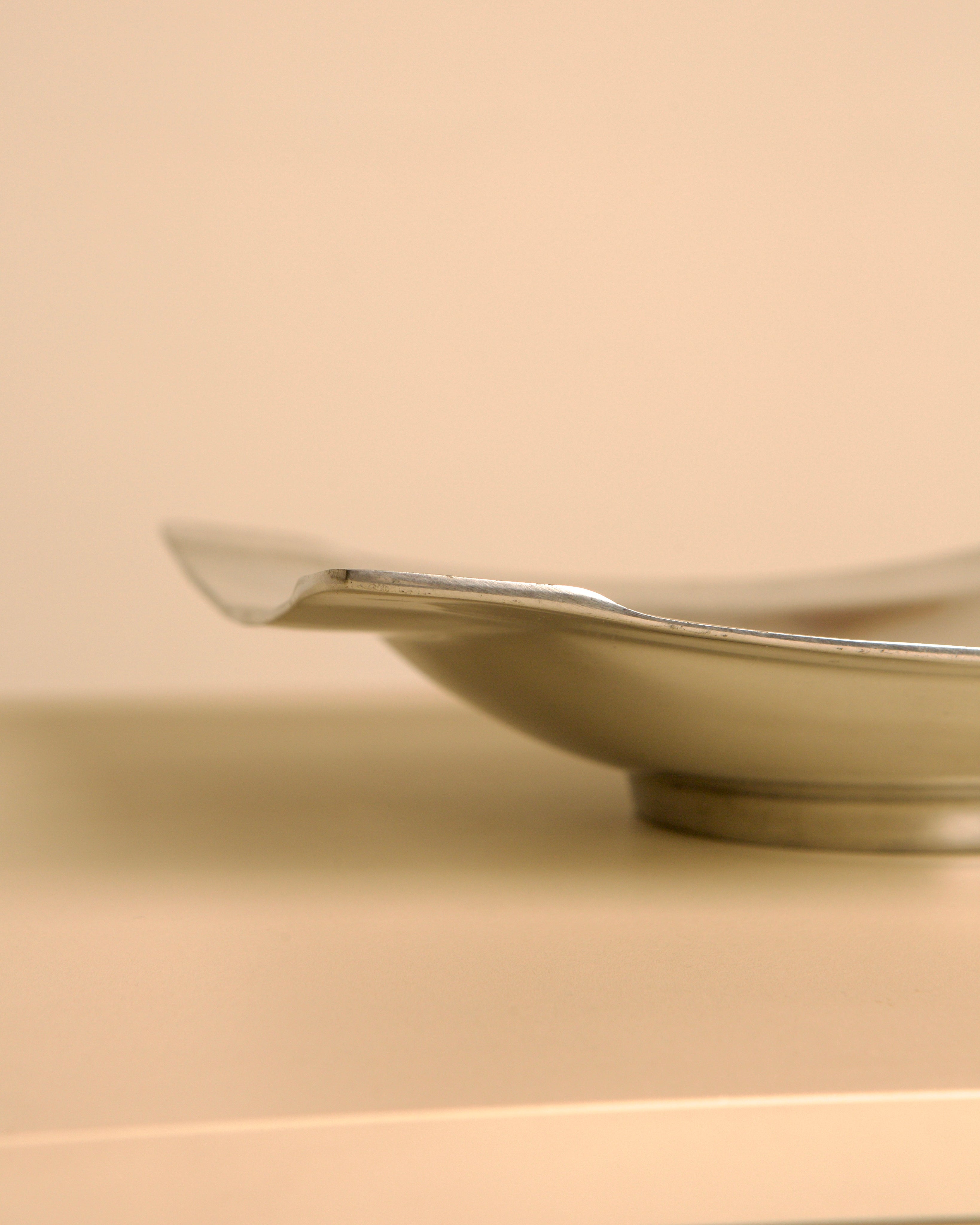 Large Italian Polished Aluminium Square Vide-Poche / Catchall, 1980s — lifestyle setting