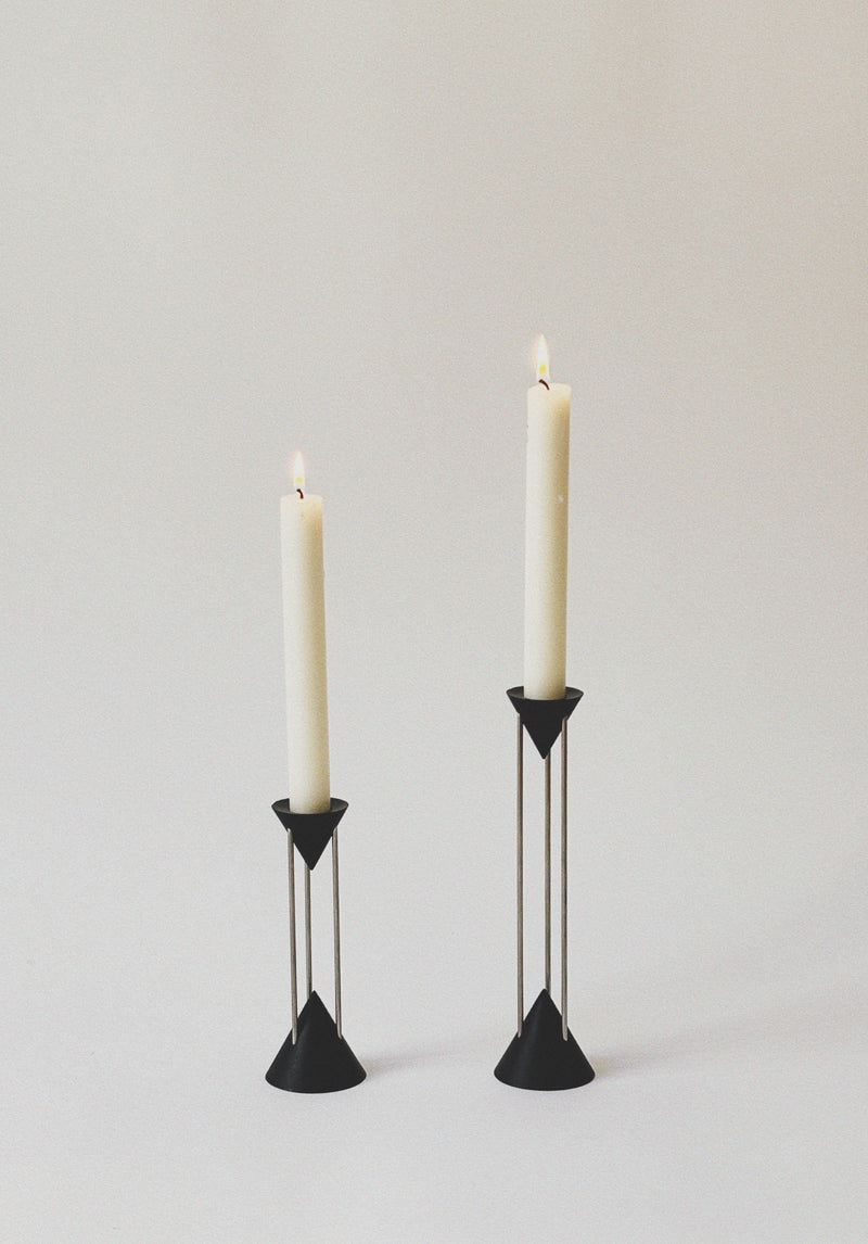 Postmodern Metal Candlesticks, c. 1980's Germany by Huerto | The Oblist