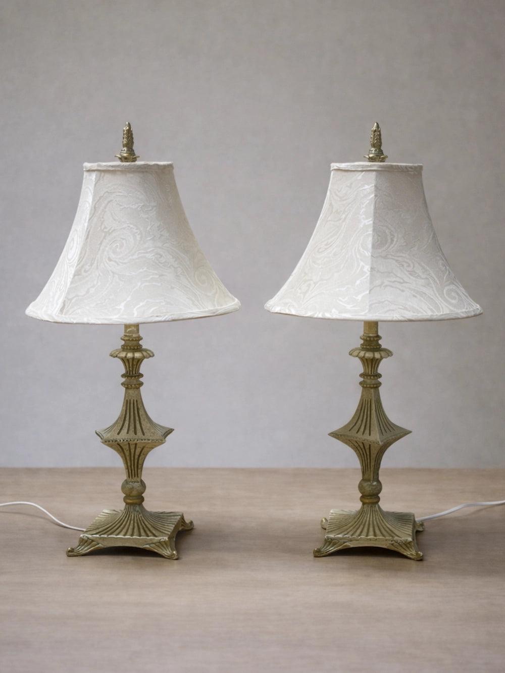 1940s Paris Fluted Pyramid & Swirl Relief Lamp by Blisse | The Oblist