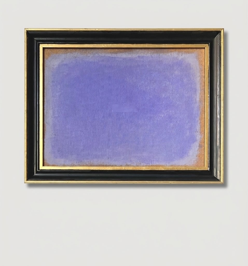 Color Studies: Mauve no. V — framed painting on neutral wall