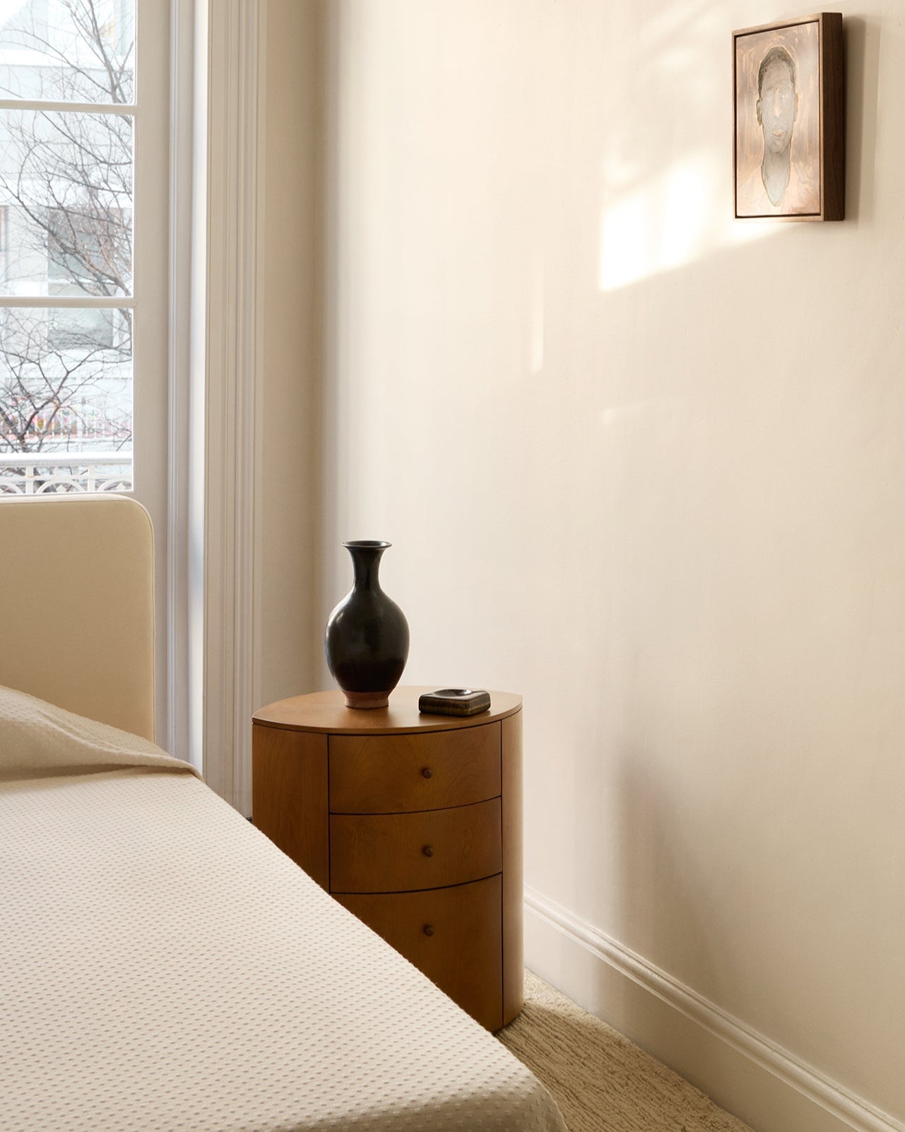 'Observer' Nightstand Warm Brown Birch