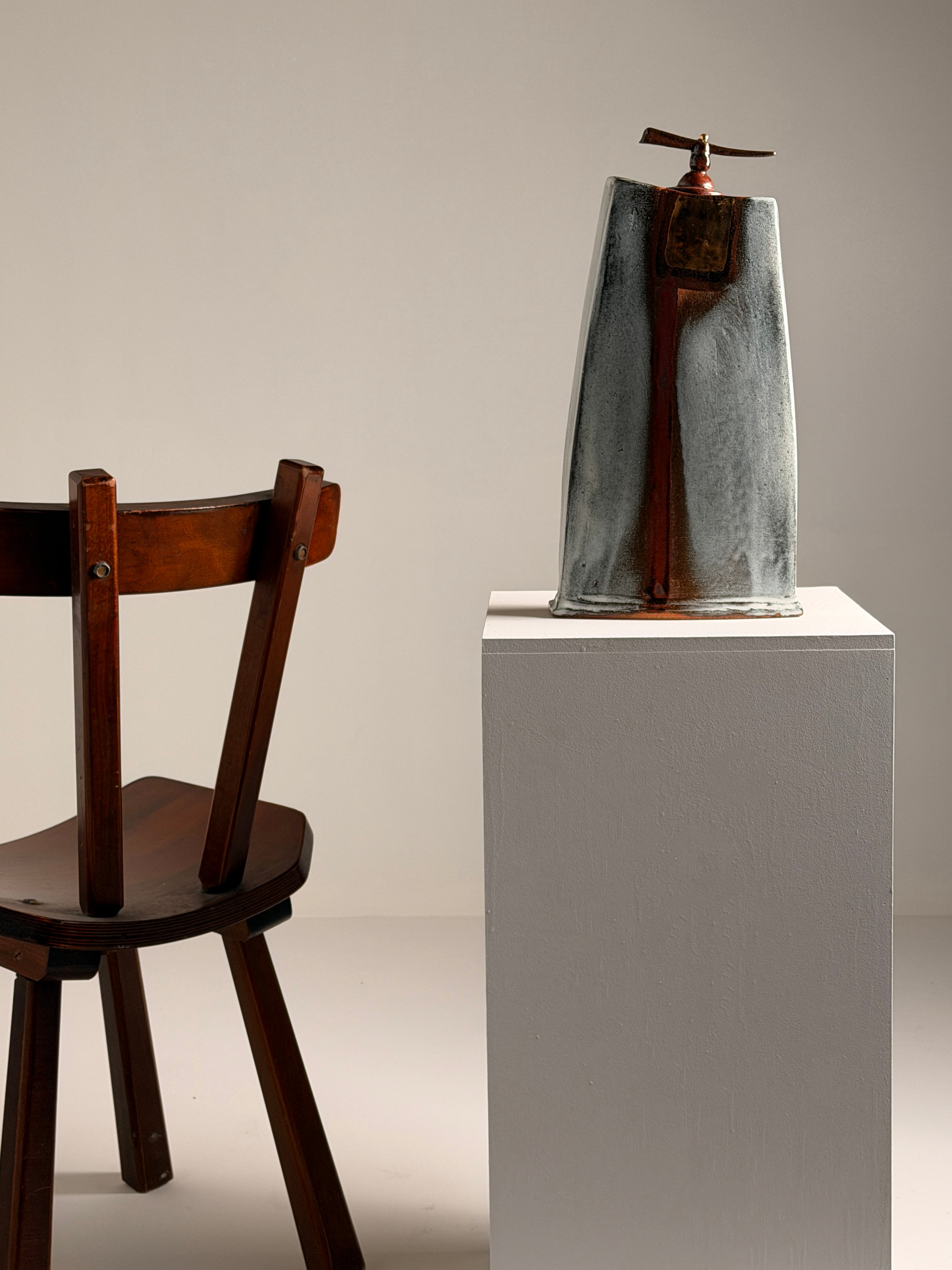 Monumental covered stoneware sculpture by Philippe le Bouteiller, France. — alternate view