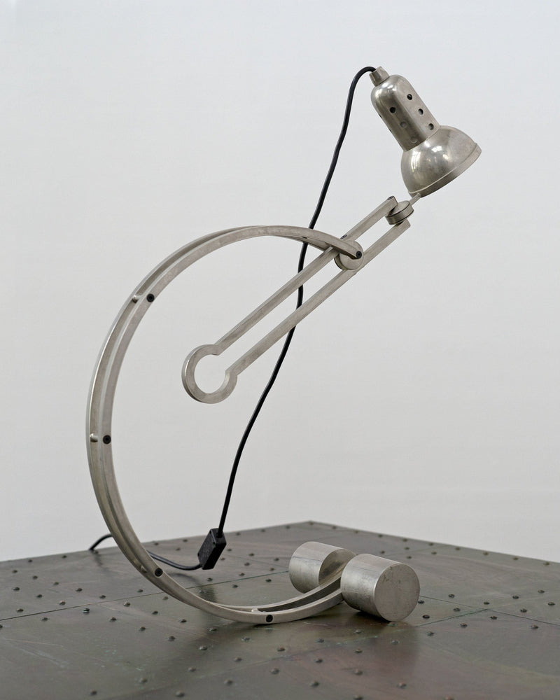 Art Deco chrome table lamp with adjustable articulated arm, 1928