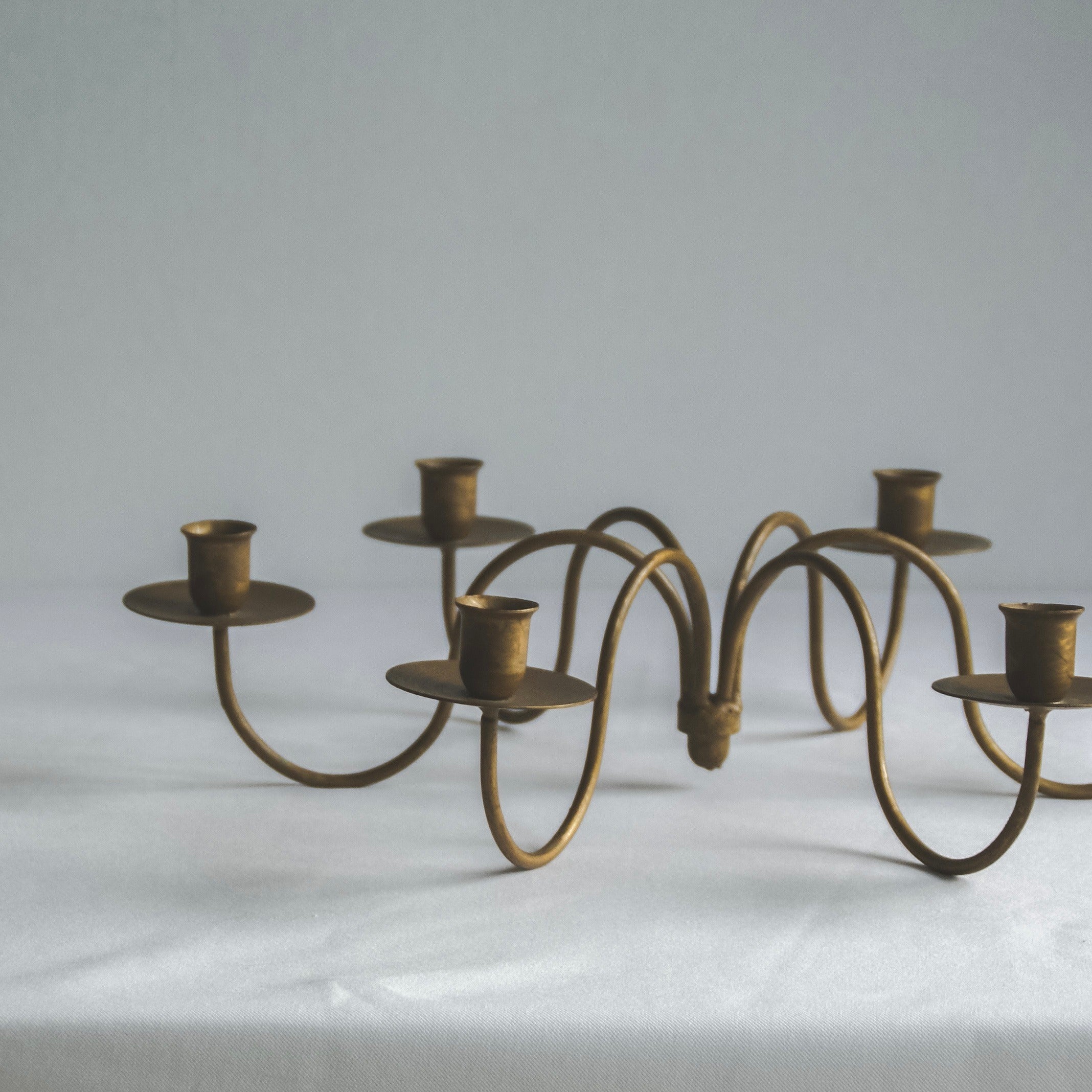Tabletop Low Candelabra — side angle